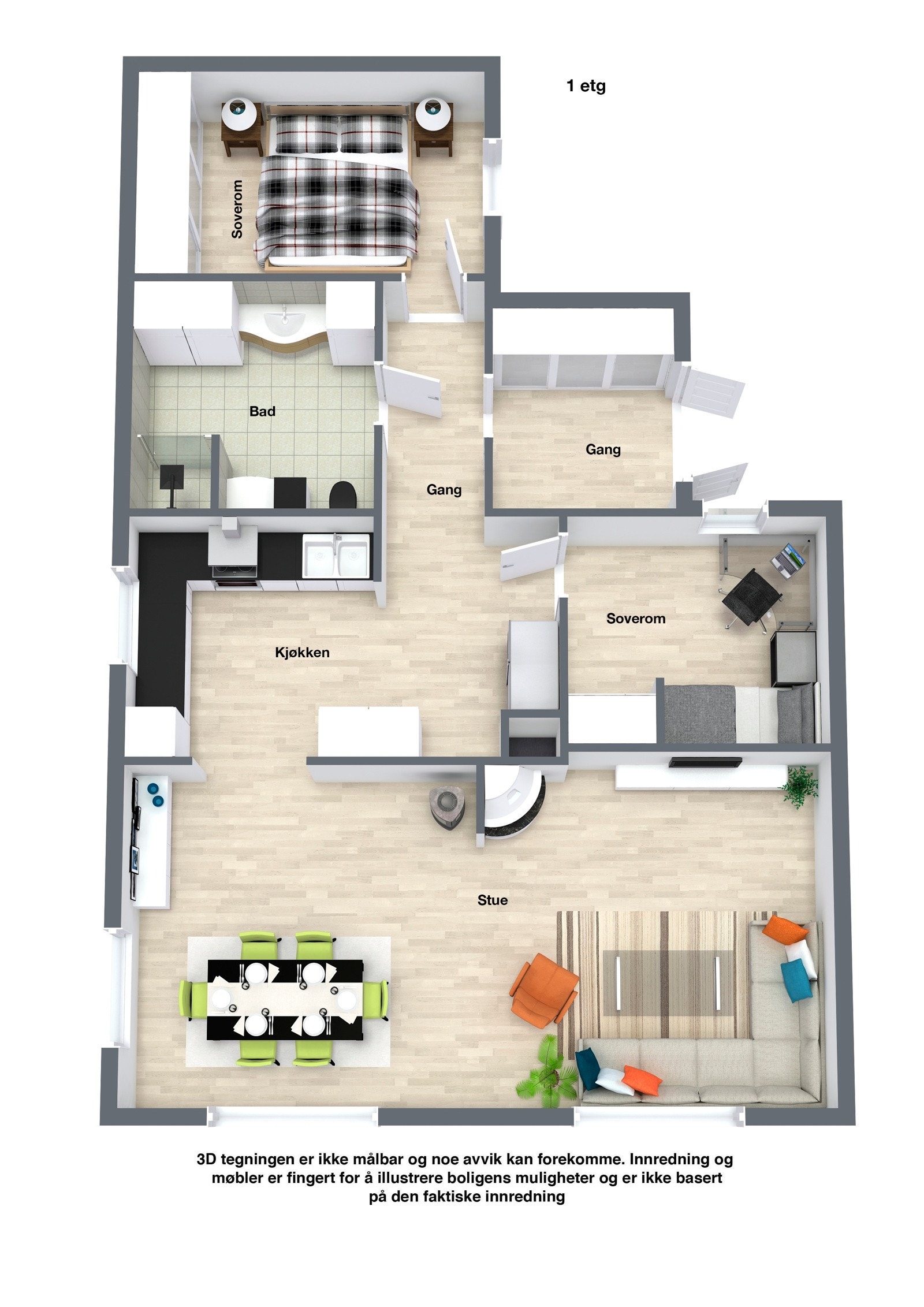 Plantegning 1. etasje Galleribilde