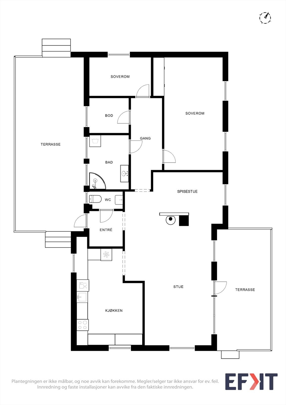 Plantegning 1. etasje Galleribilde