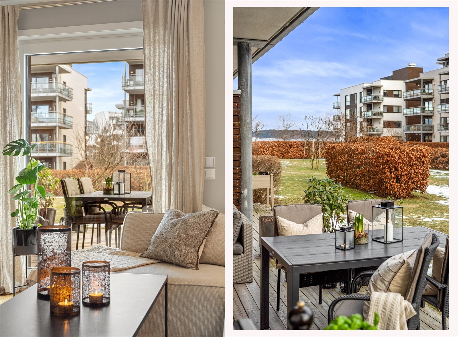 Her kan du sitte å sole deg med du ser sjøen og vannspeilet. Galleribilde