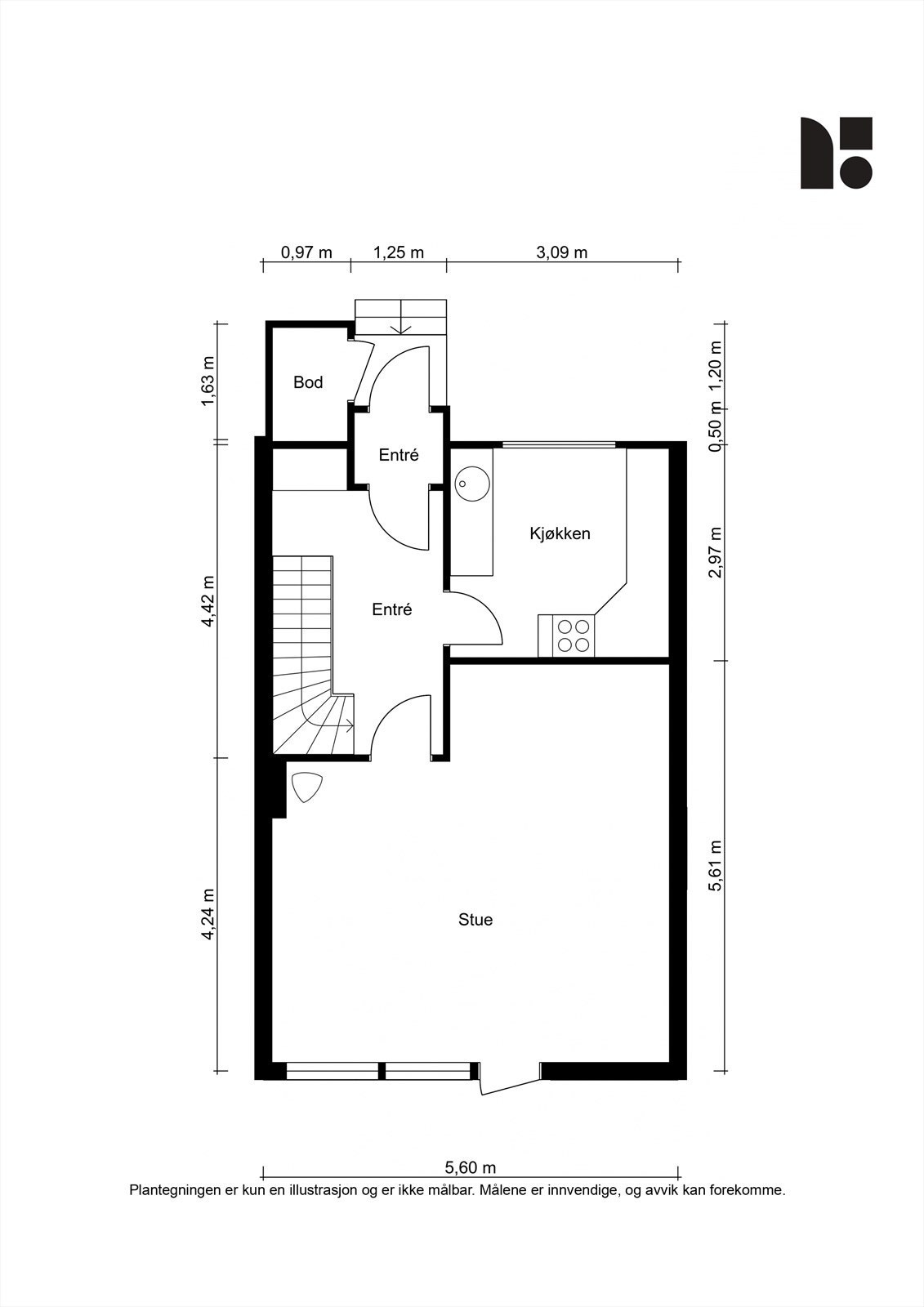 Plantegning 1. Etasje Galleribilde