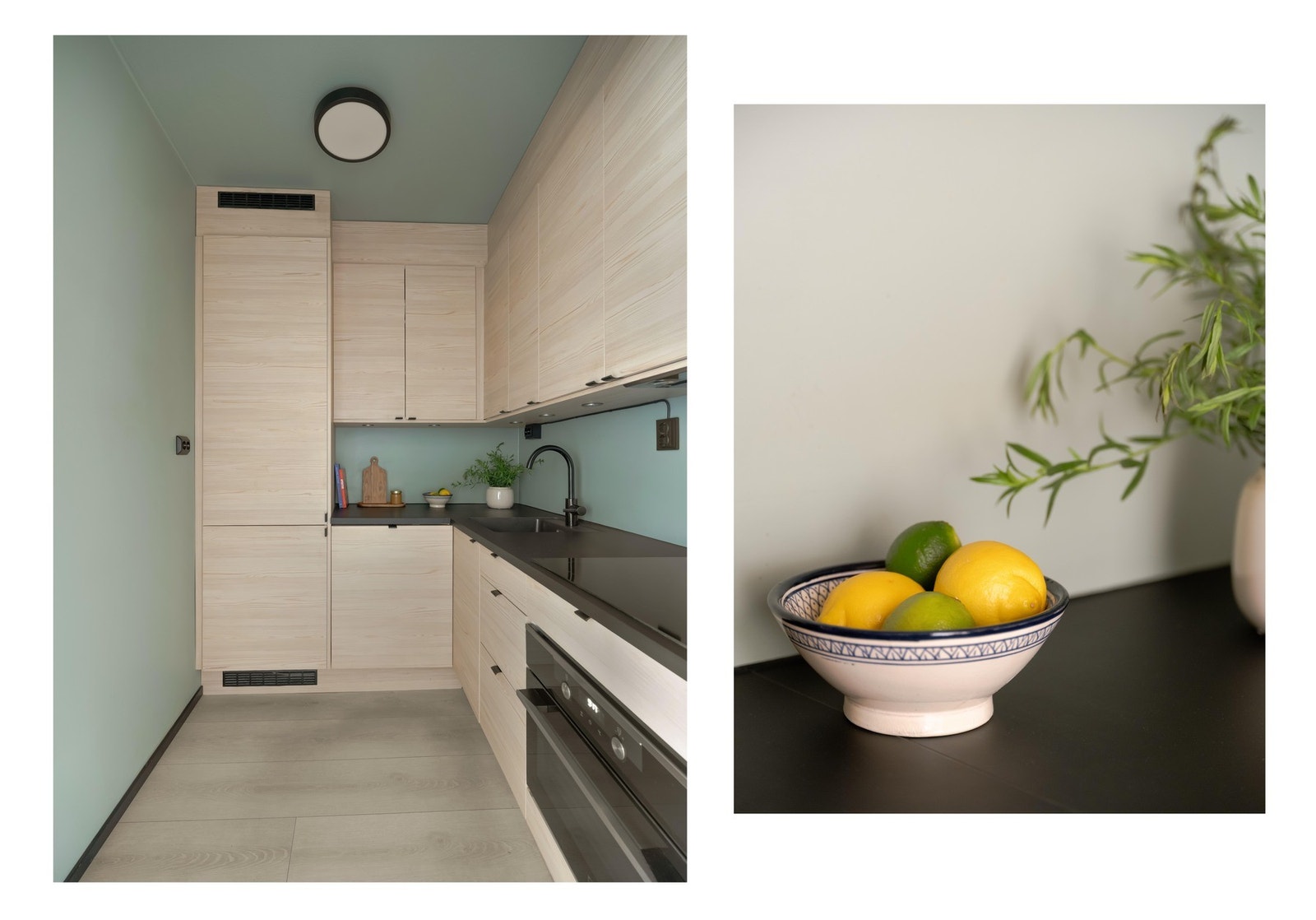 Det delikate kjøkkenet er fra HTH og var nytt i 2019. Alle hvitevarene medfølger salget. Galleribilde