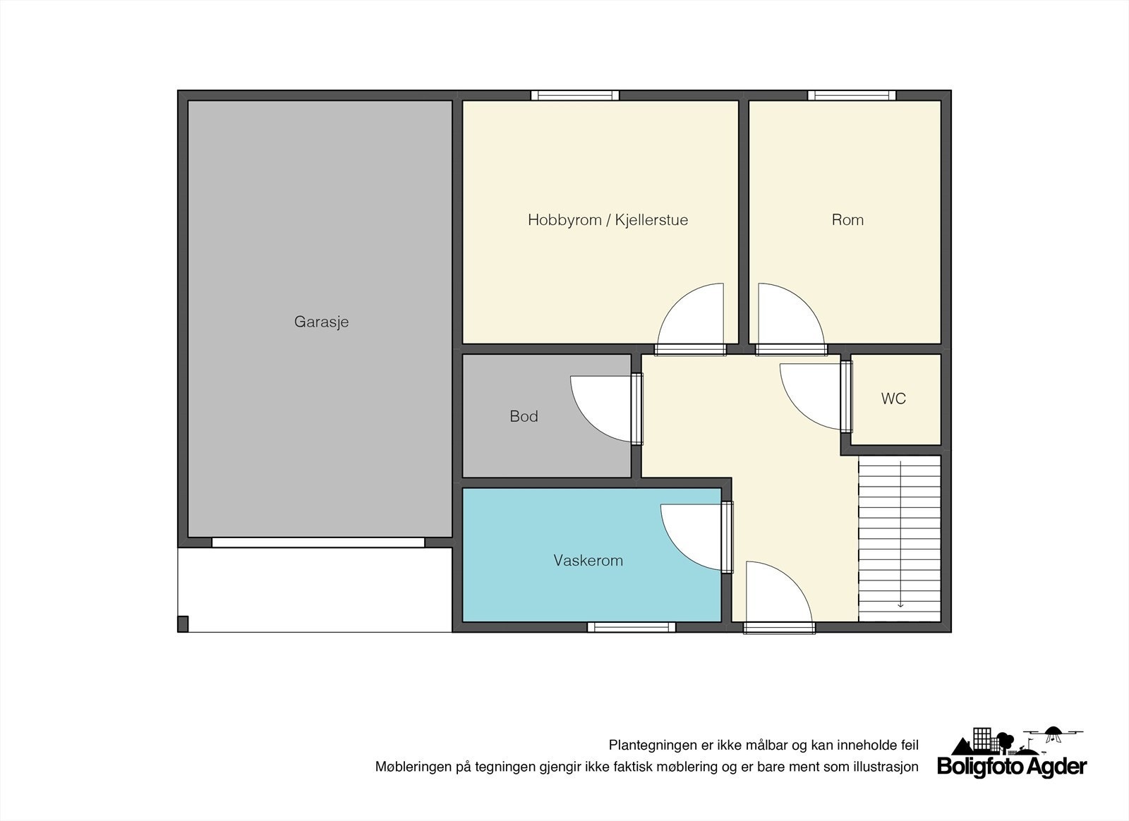 Plantegning underetasje Galleribilde