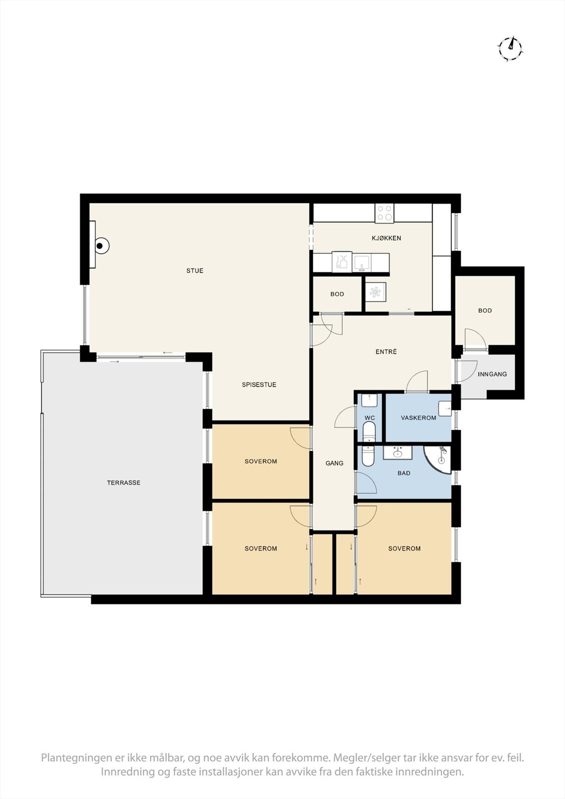 Vi starter først med plantegningen slik at det blir lettere å orientere seg. Galleribilde