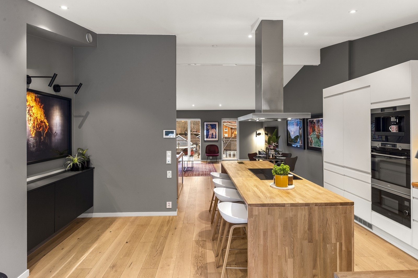 Oversikt over den sosiale sonen i toppetasjen. Galleribilde