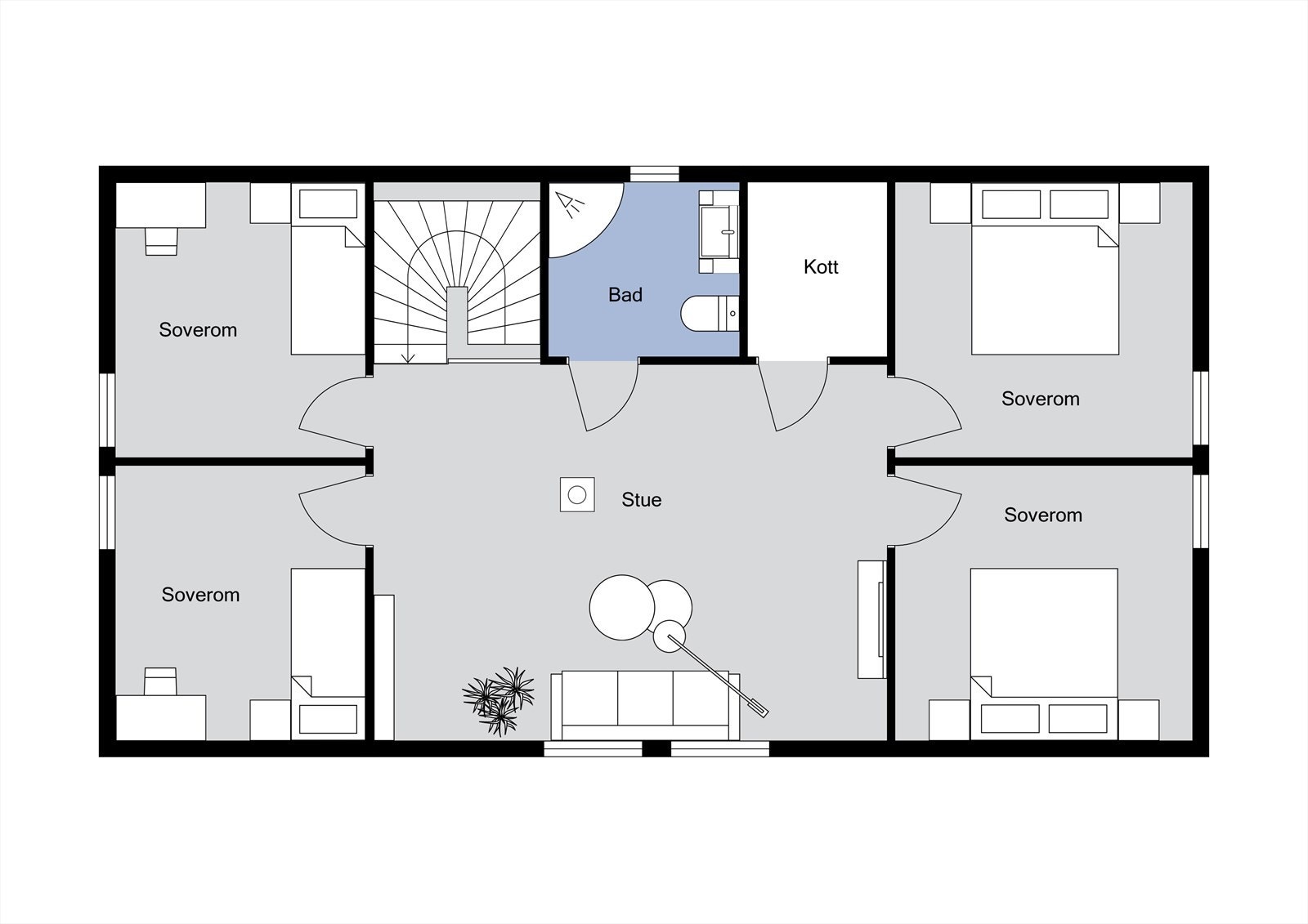 Plantegning 2. etasje. Galleribilde
