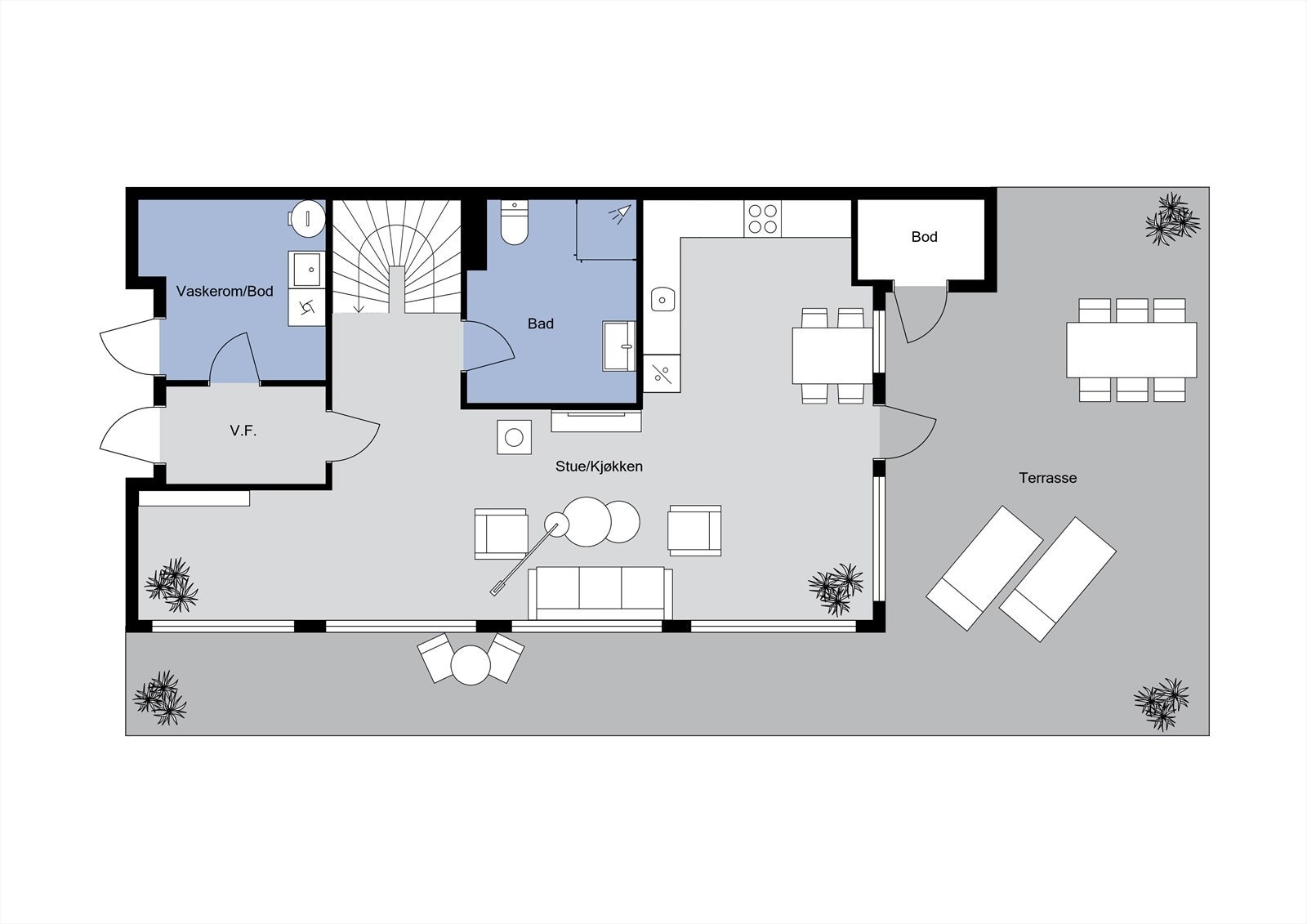 Plantegning 1. etasje. Galleribilde