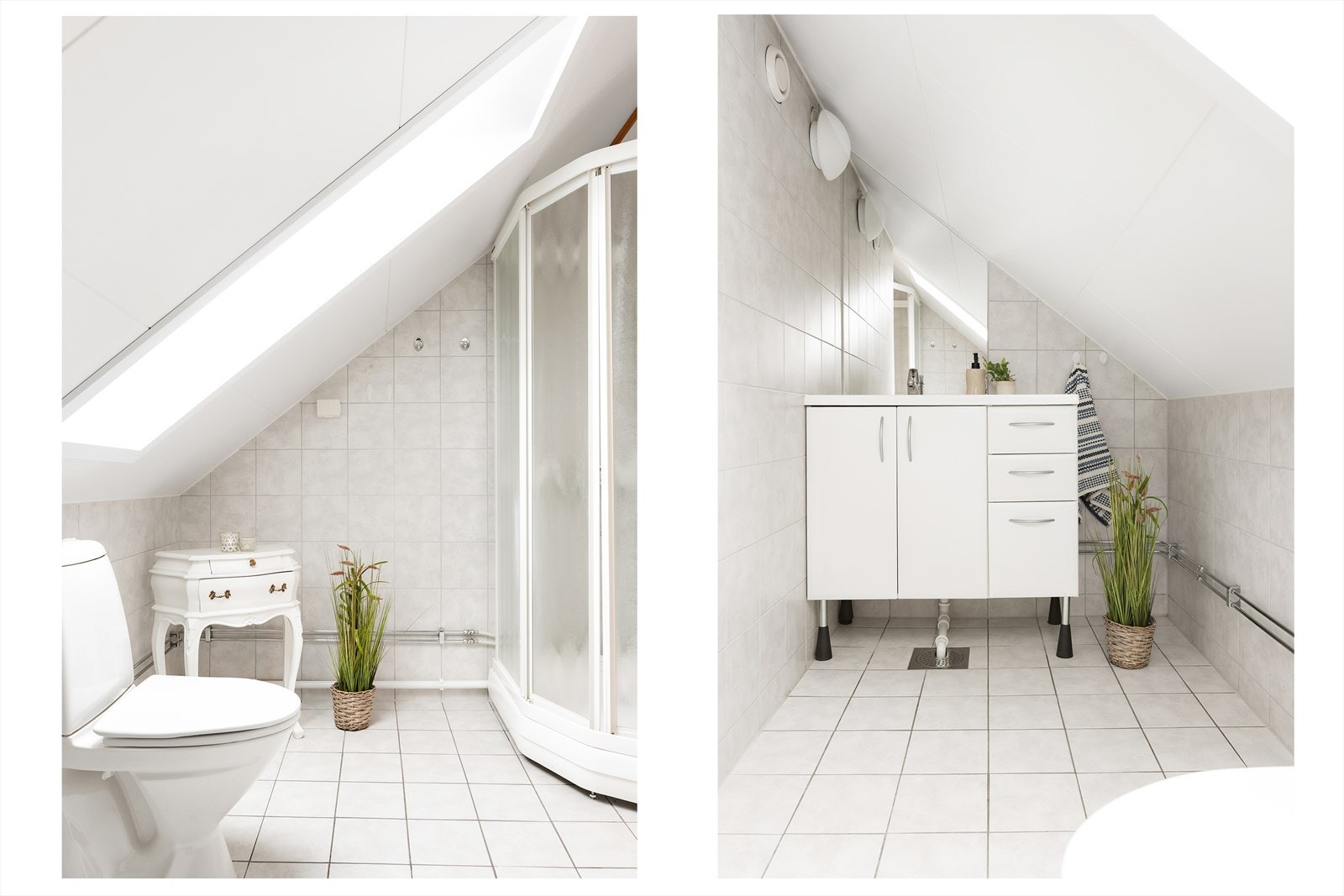 Et Velux takvindu, skiftet i 2025, gir rikelig med dagslys. Galleribilde