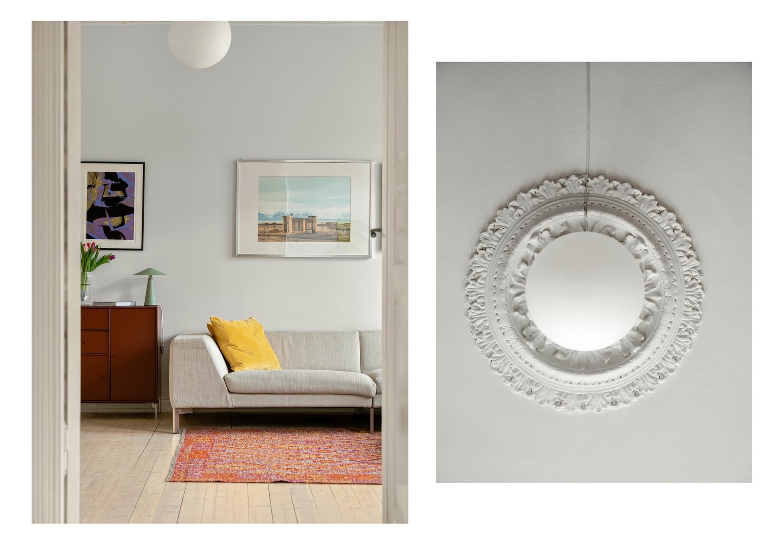 Det er pent malte overflater og store vindusflater som slipper inn rikelig med naturlig dagslys i alle rom. Galleribilde