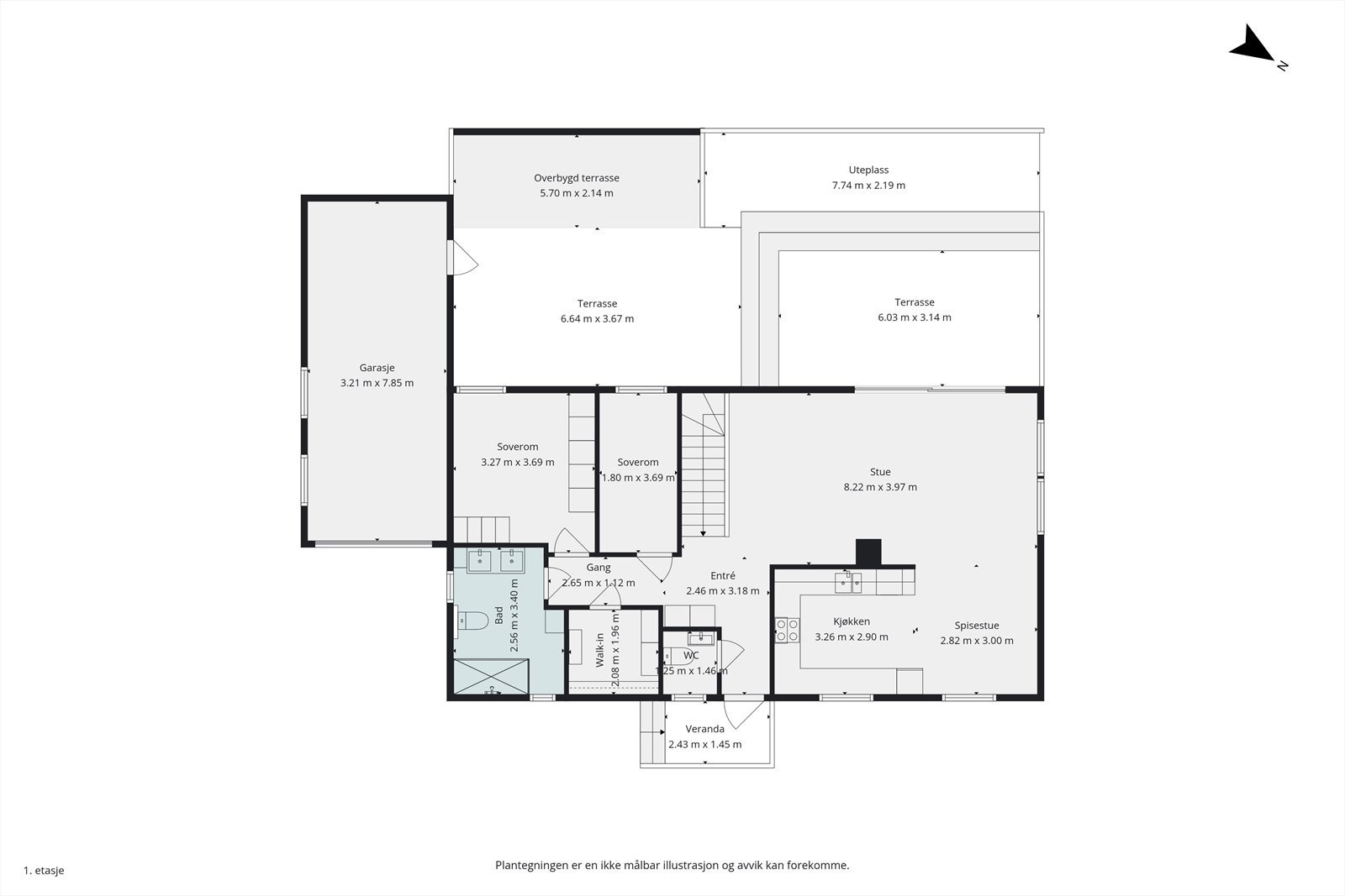 Plantegning 1.etasje. Galleribilde