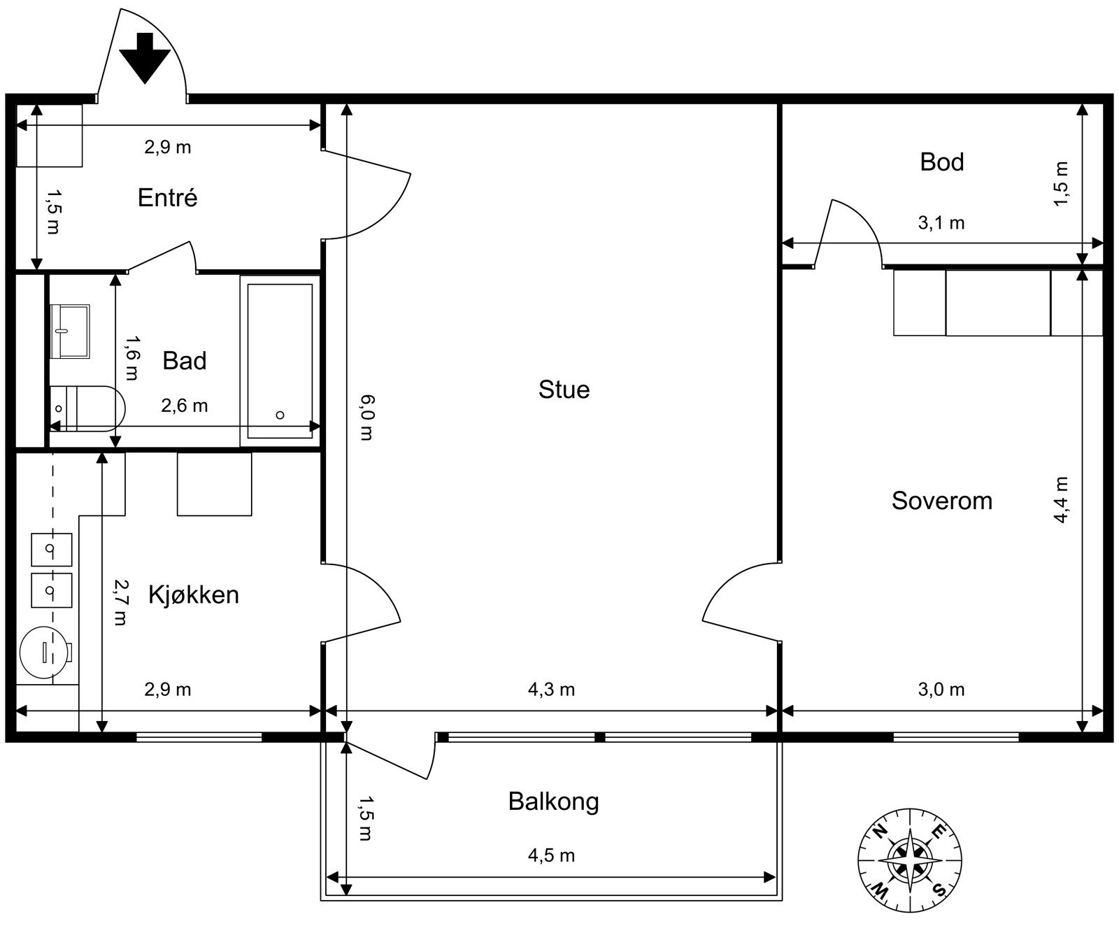 Plantegning Galleribilde