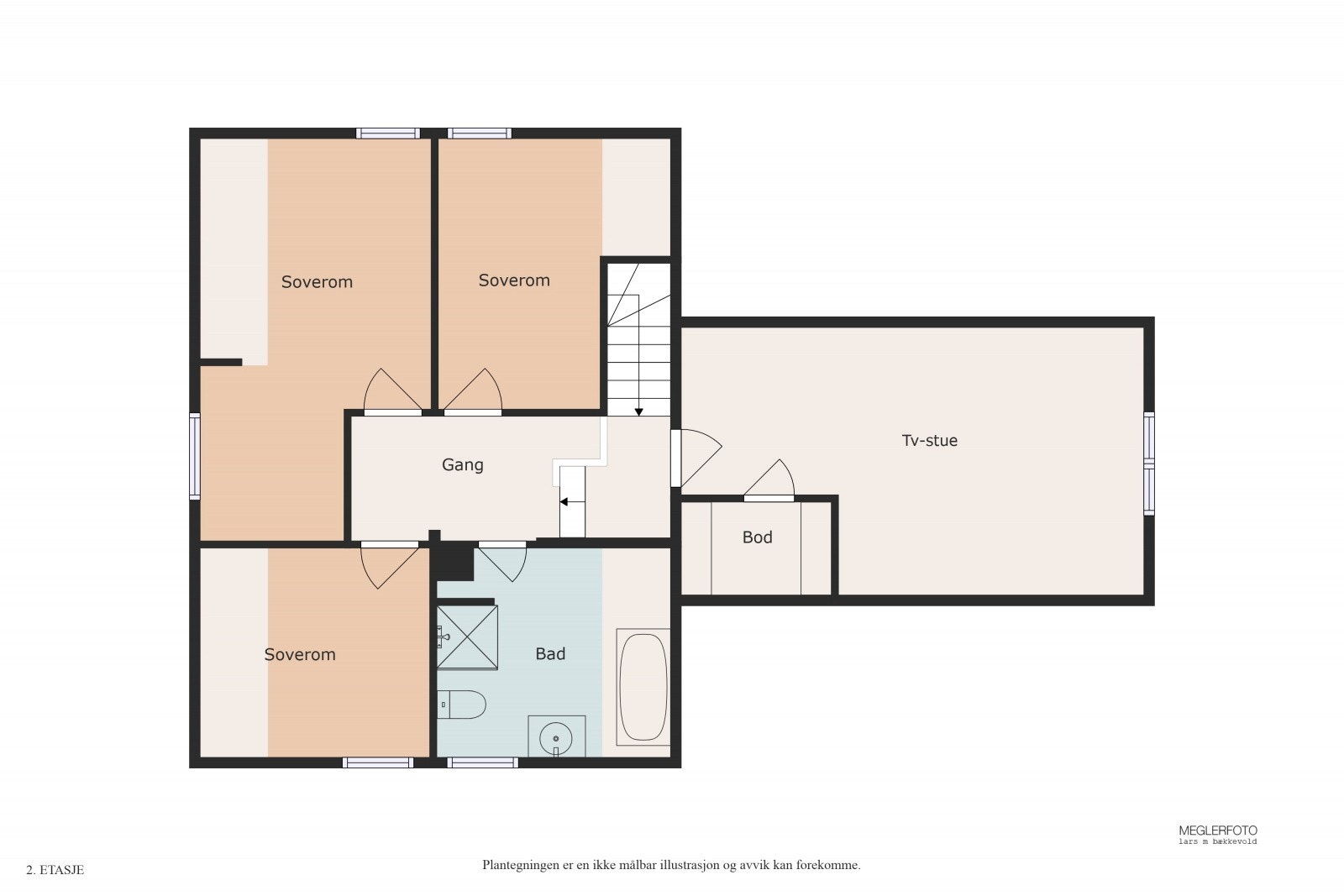 Plantegning loftsplan Galleribilde
