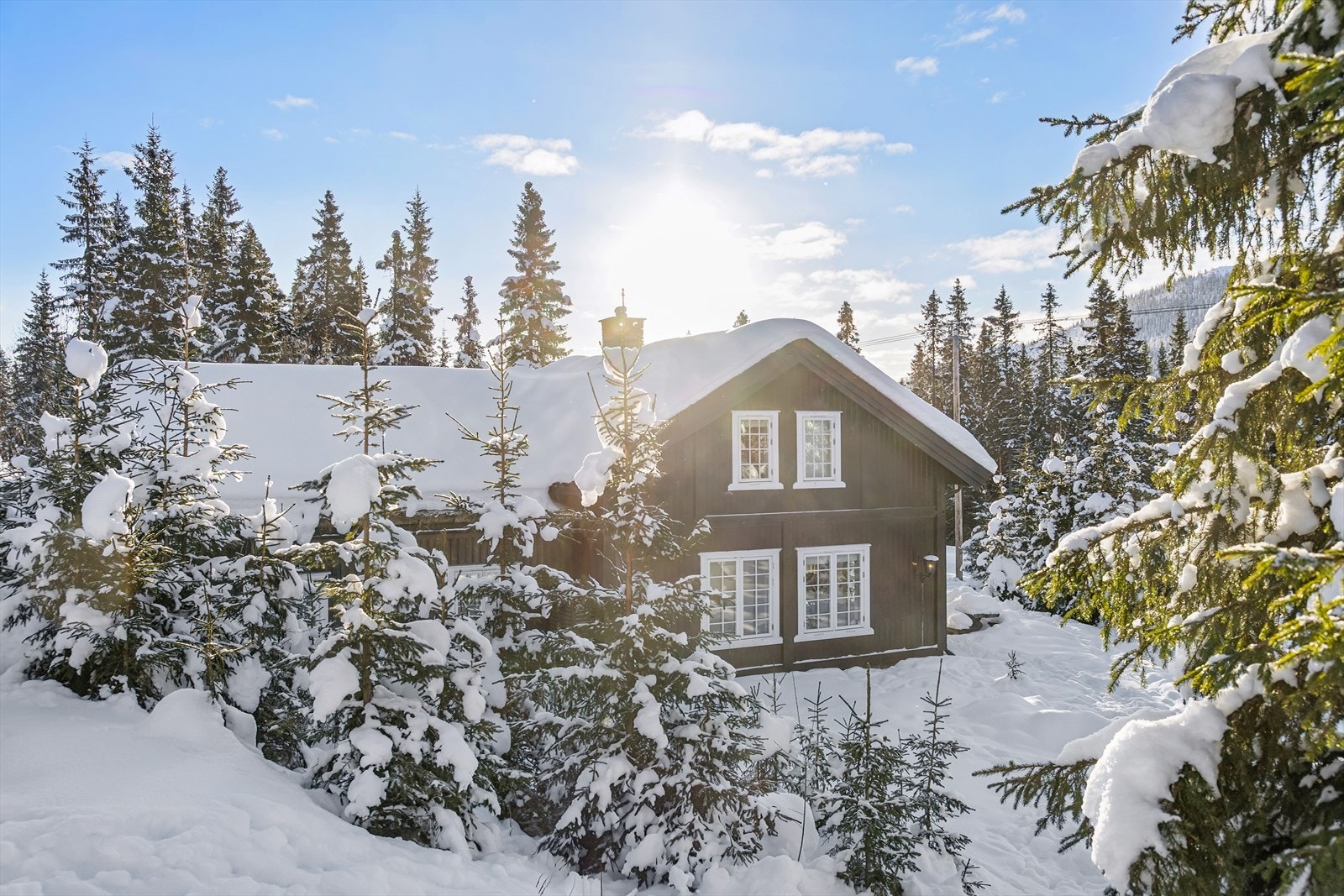 Her får man en stor familiehytte på 164 kvm BRA-I, oppført i 2007. Galleribilde