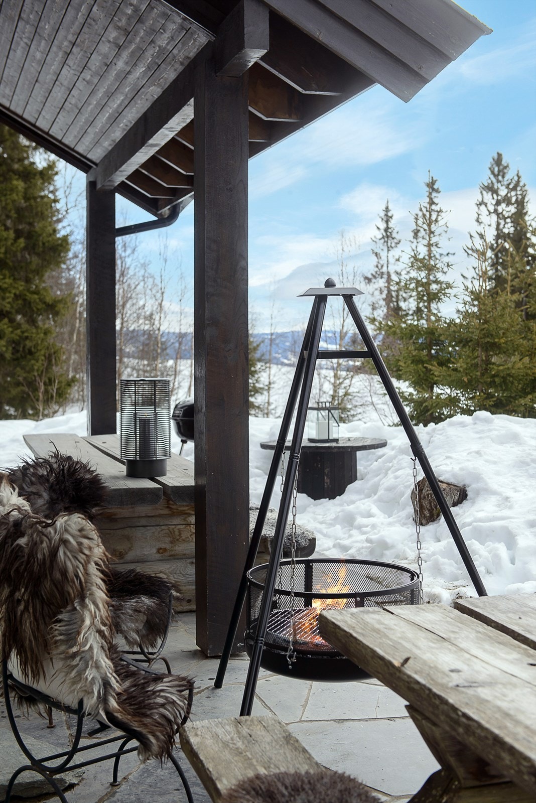 Her kan du nyte roen uten støy og innsyn fra nabohytter. Galleribilde