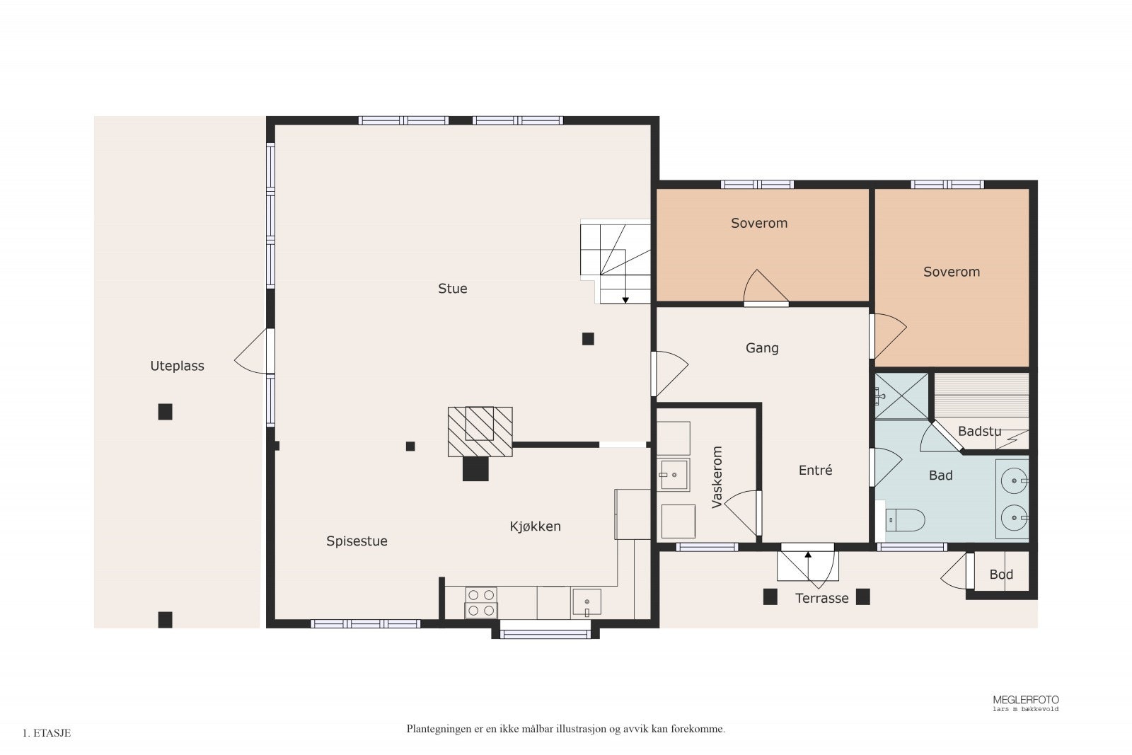 Plantegning første plan. Galleribilde