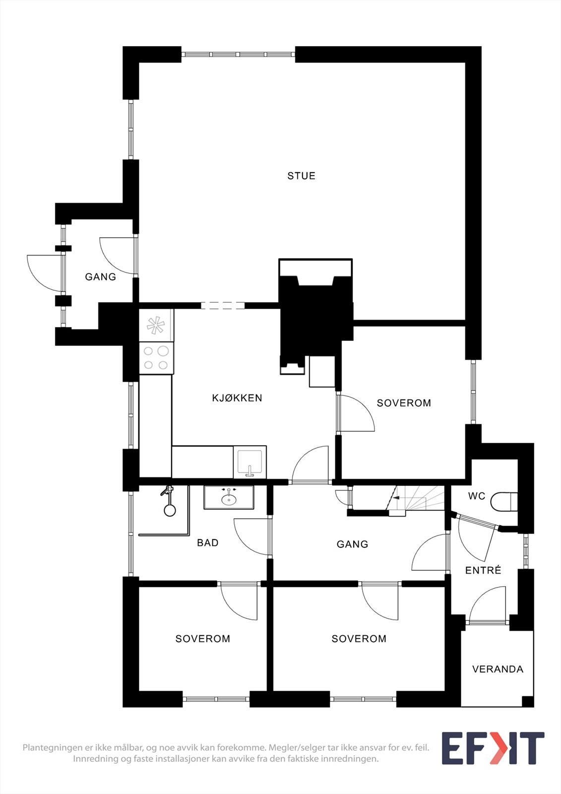 Plantegning hytte Galleribilde