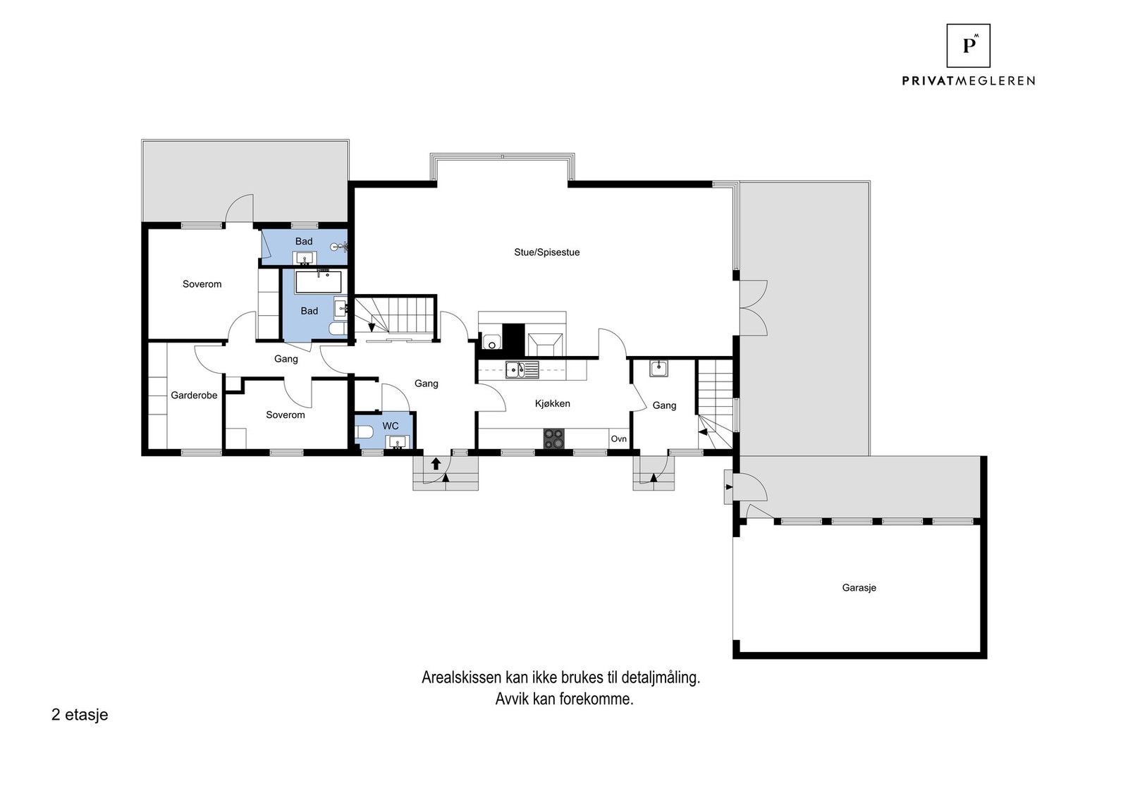 Plantegning 1. etasje Galleribilde