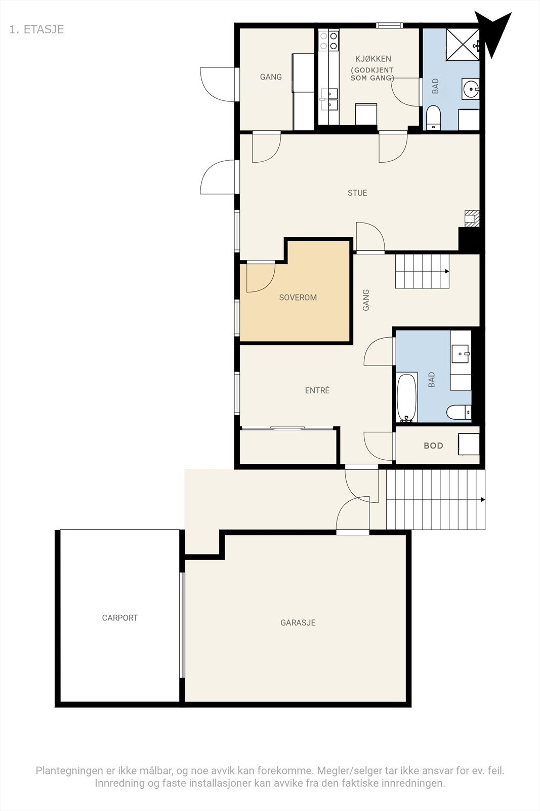 Plantegning underetasje. Galleribilde