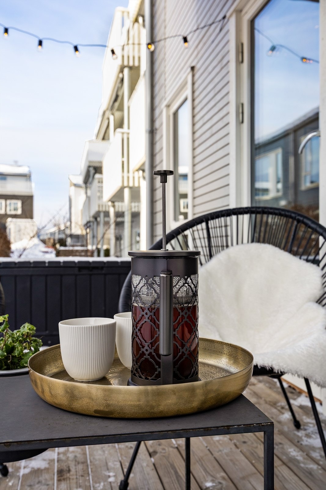 Terrassen er vendt mot rolige omgivelser Galleribilde