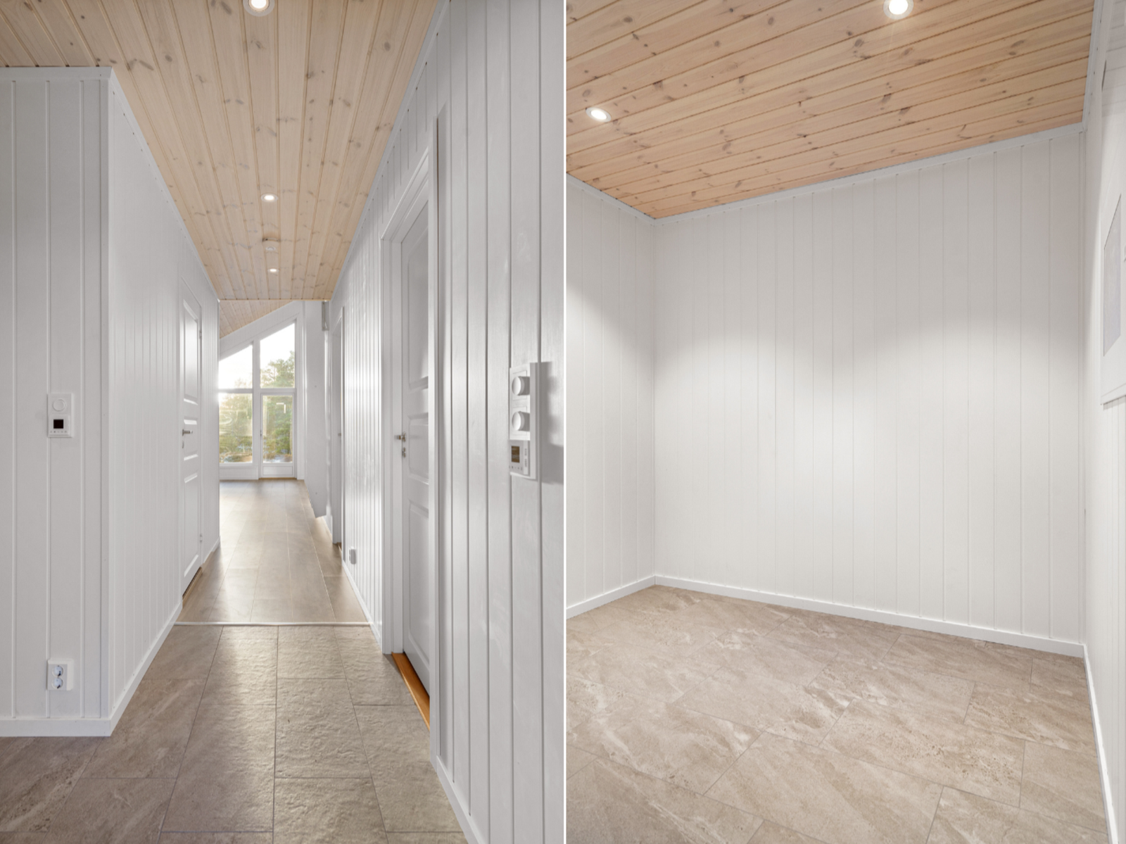 Flislagt entré og garderobe med gulvvarme Galleribilde