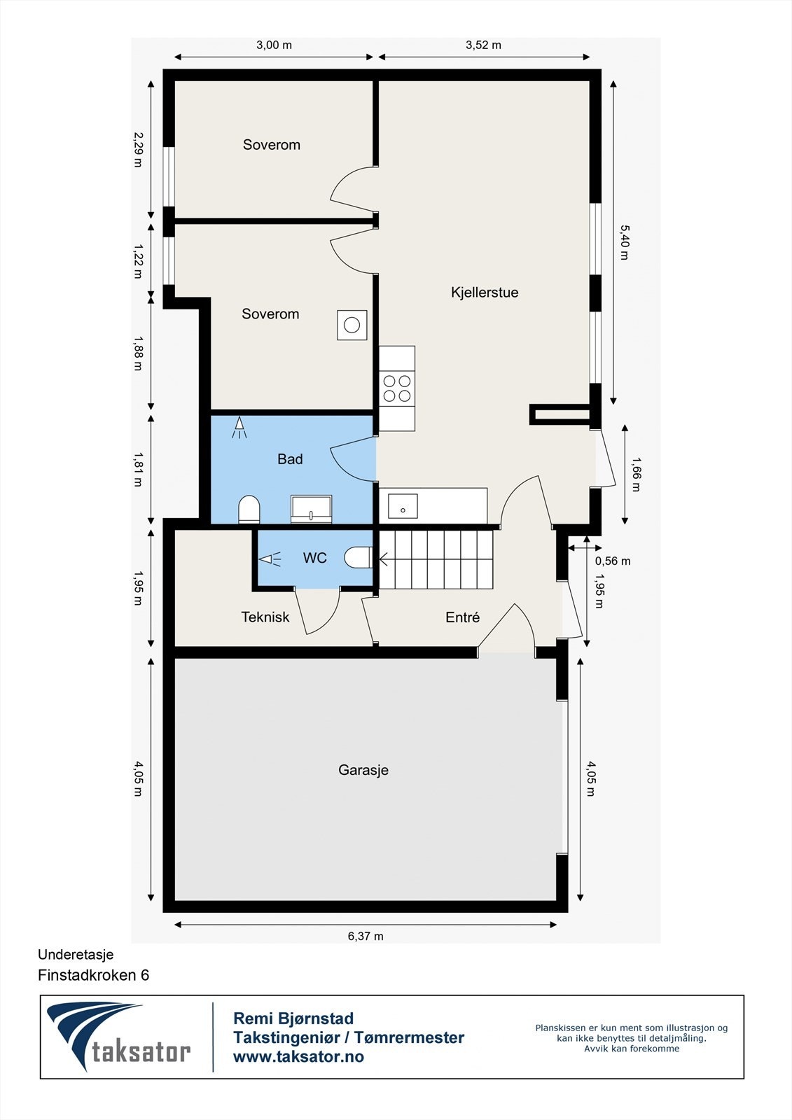 PLANTEGNING UNDERETASJE Galleribilde