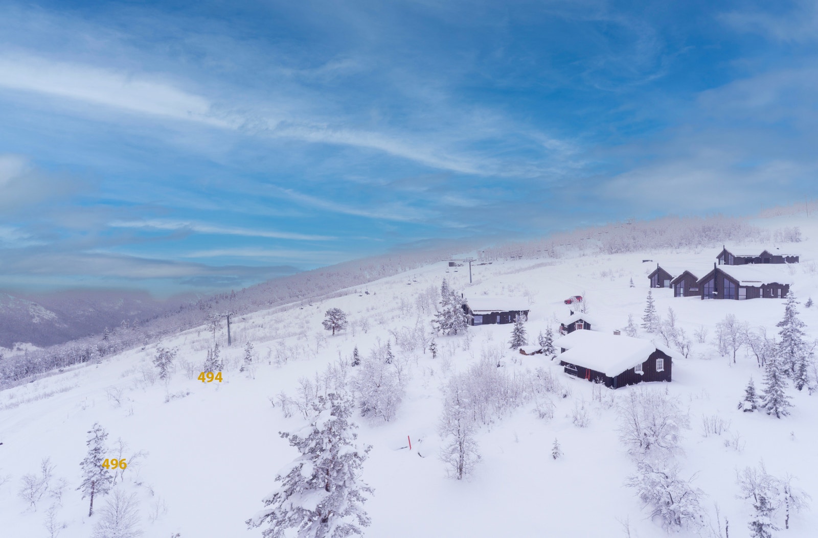 Tomtene er en del av et etablert område i øvre del av Uvdal Skisenter Galleribilde