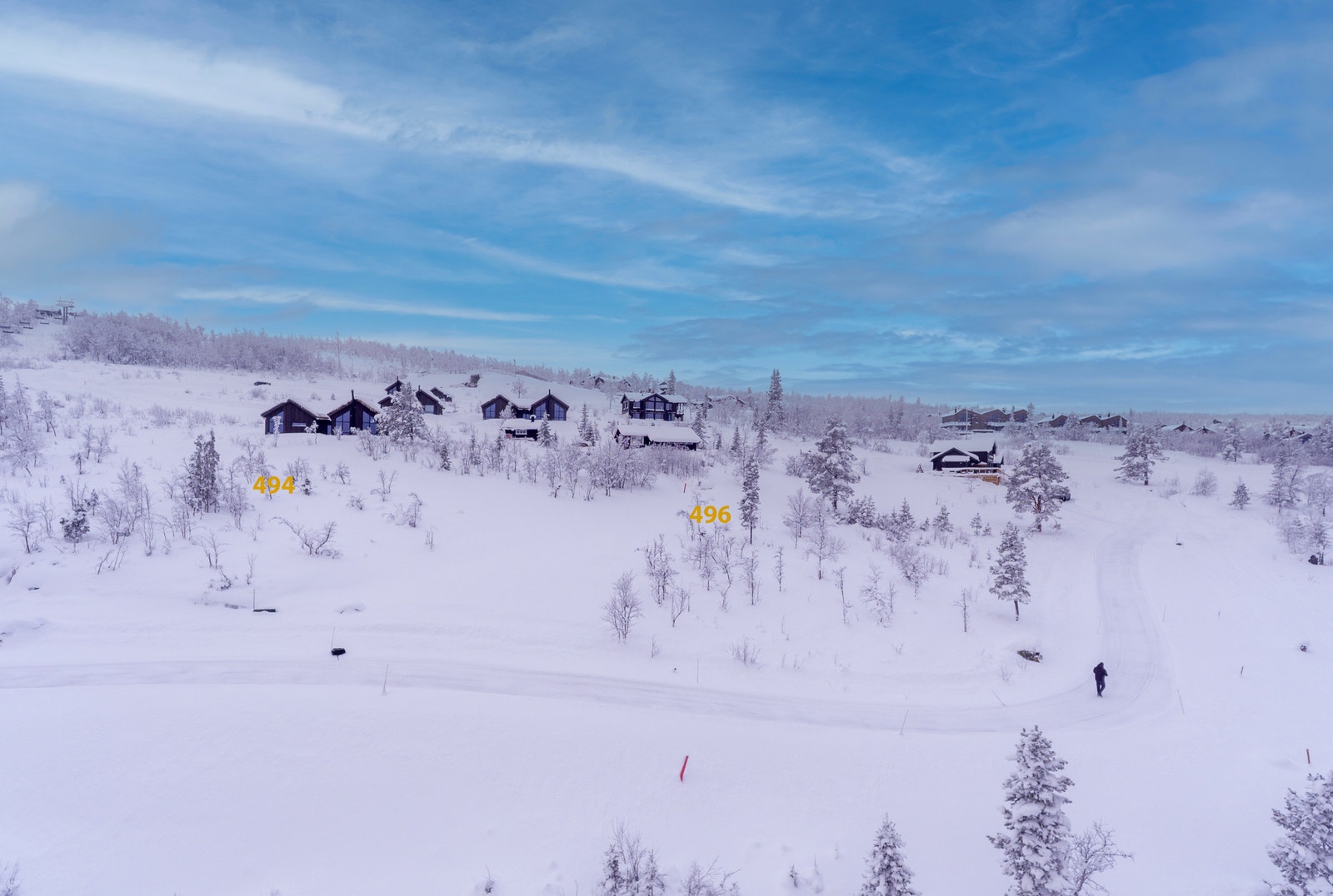 Tomtene ligger øverst i Uvdal Skisenter Galleribilde