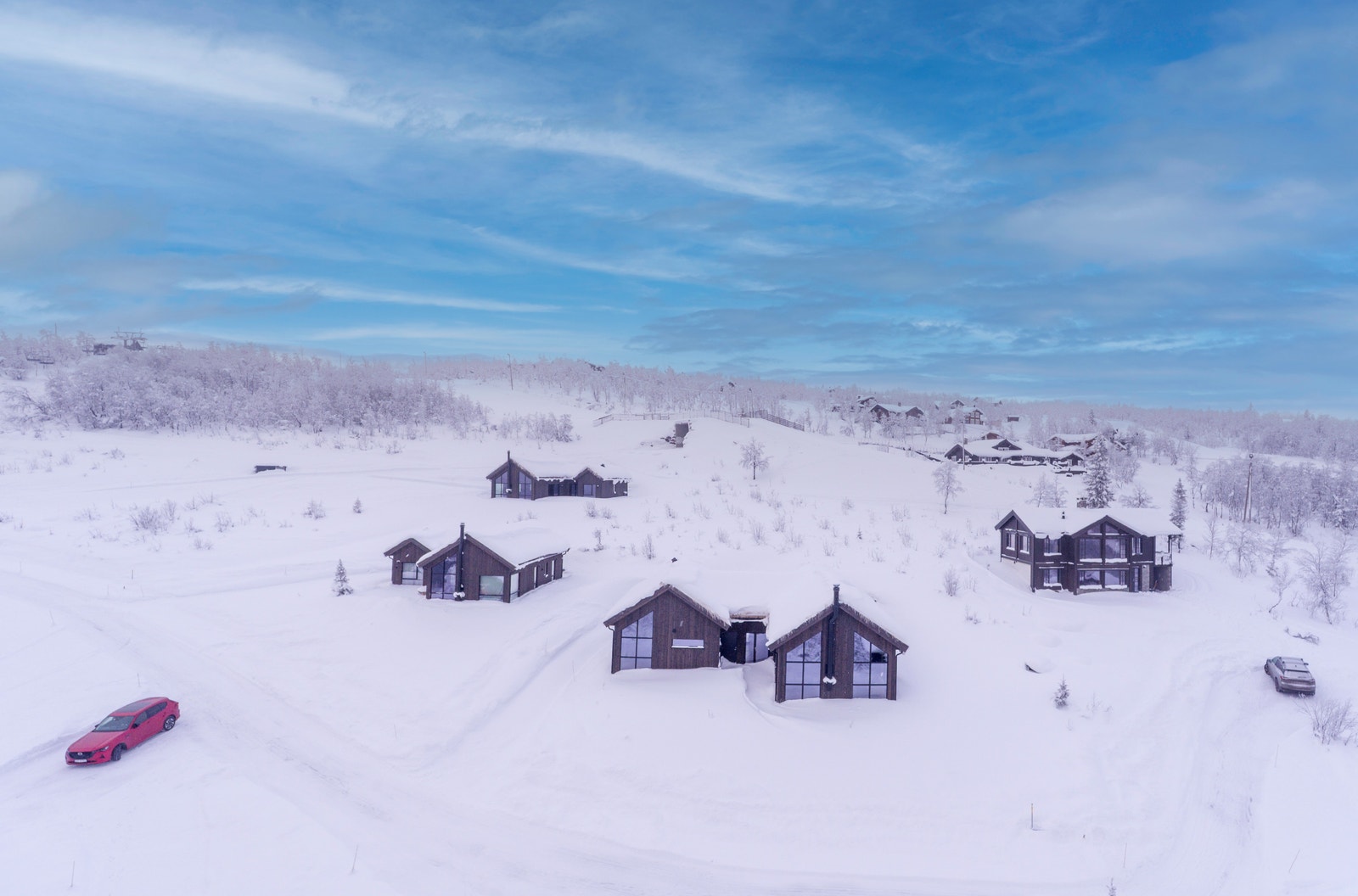 Tomtene er en del av et etablert område i øvre del av Uvdal Skisenter Galleribilde