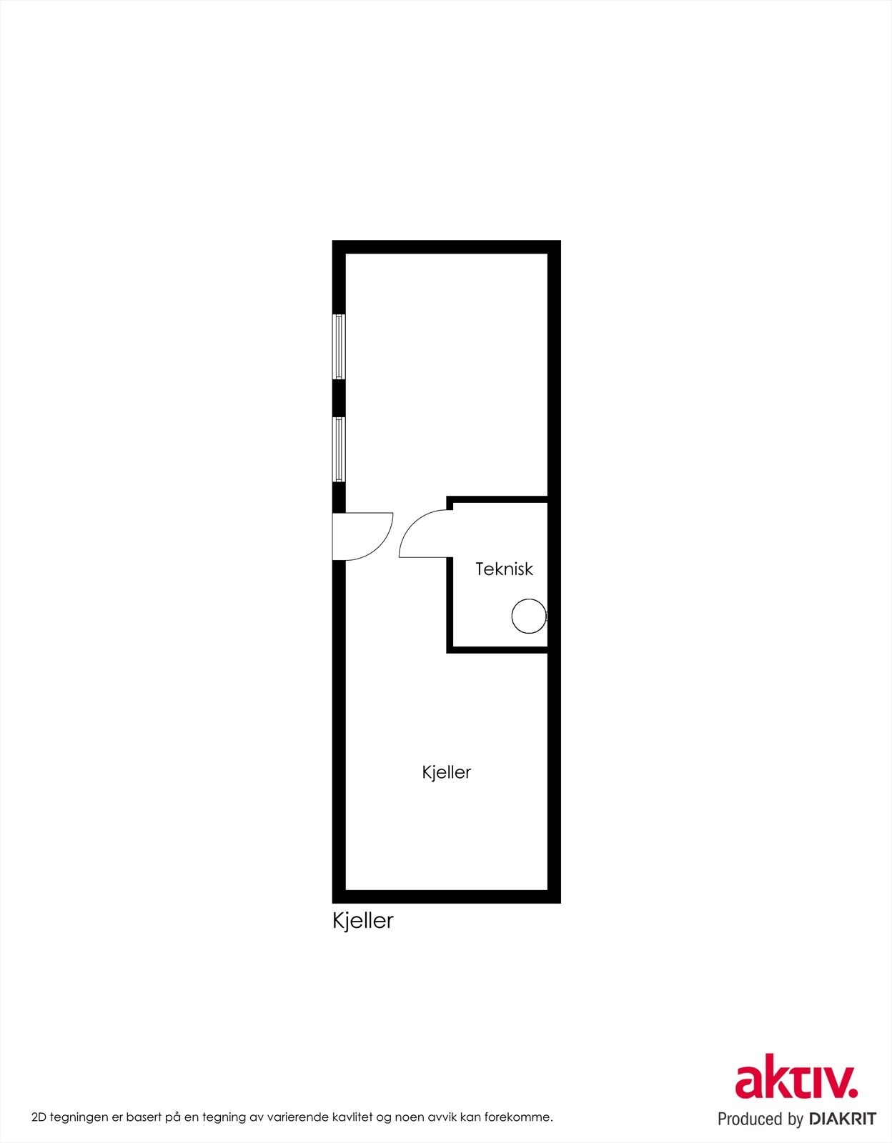 Plantegning kjeller Galleribilde