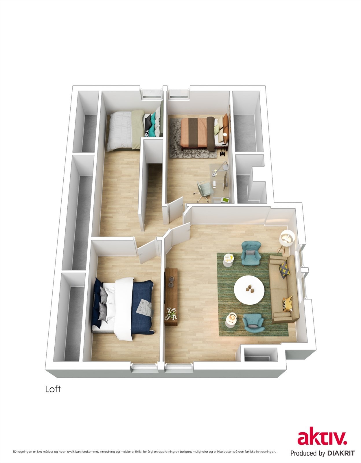 Plantegning Loft Galleribilde