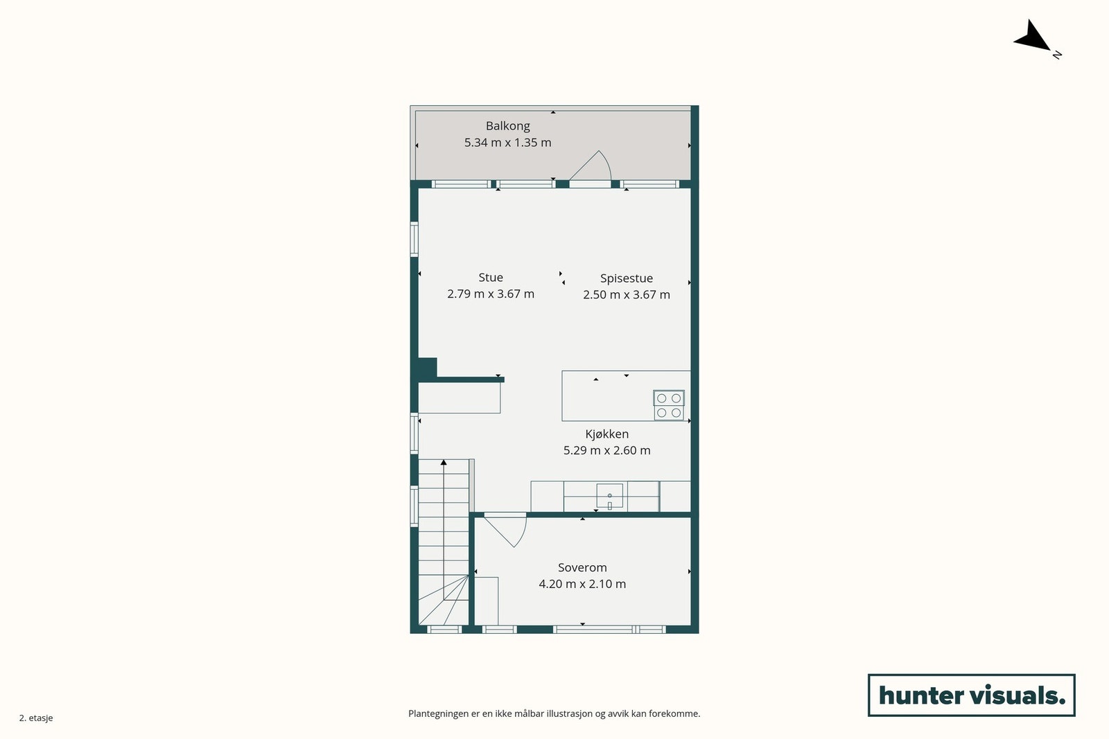 Planskisse 2 etasje Galleribilde