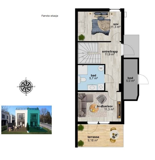 Plantegning Muleåsen 1.etg.jpg Galleribilde