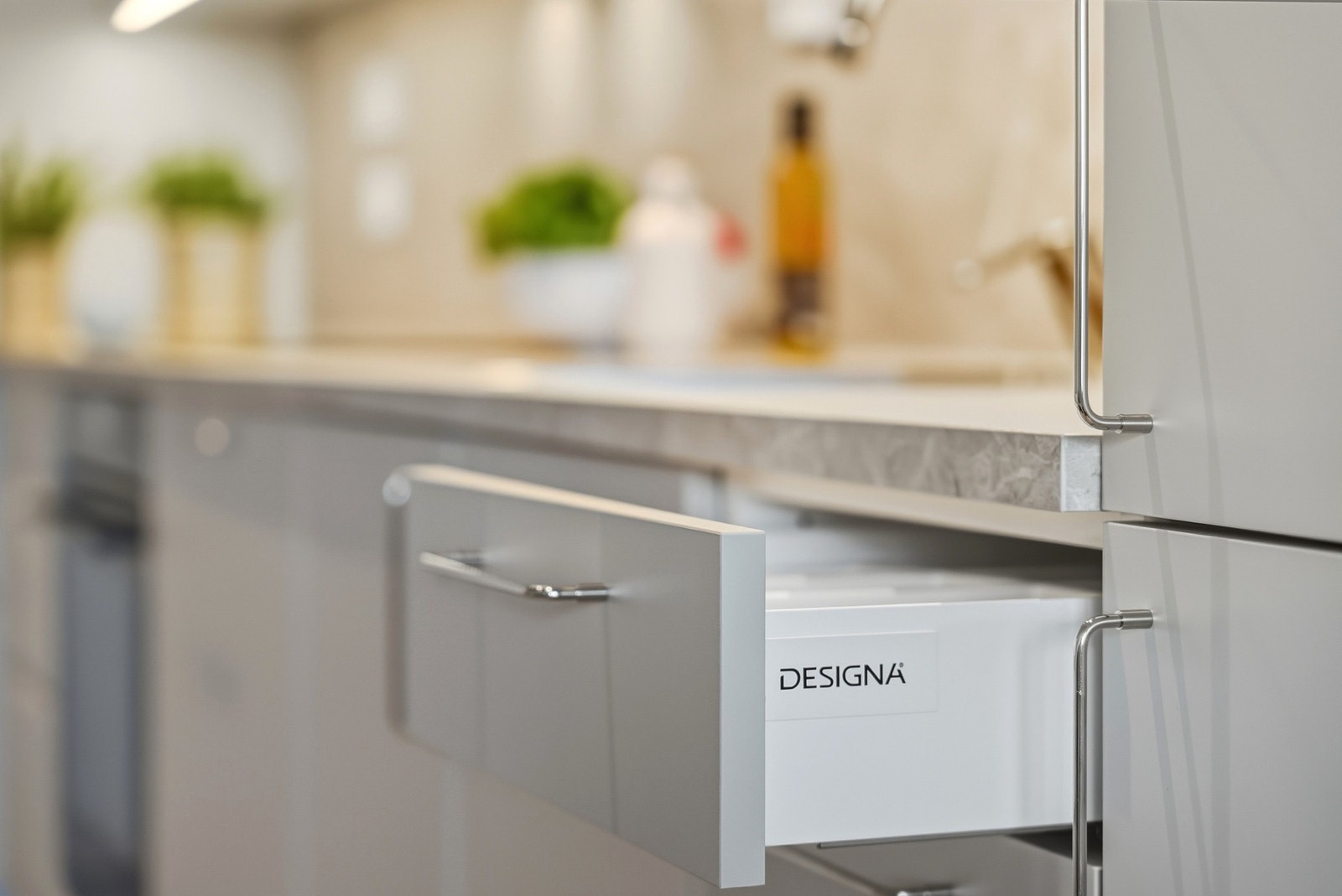 Kvalitetsinnredning fra Designa som er oppgradert med diverse tilvalg. Galleribilde