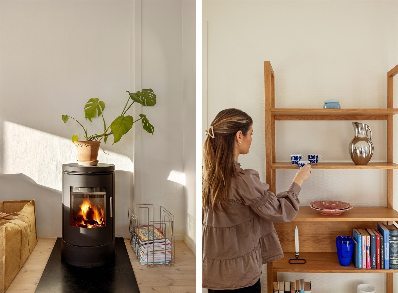 Vedovnen skaper både varme og stemning på kjølige dager. En hyggelig detalj som løfter helhetsinntrykket. Galleribilde