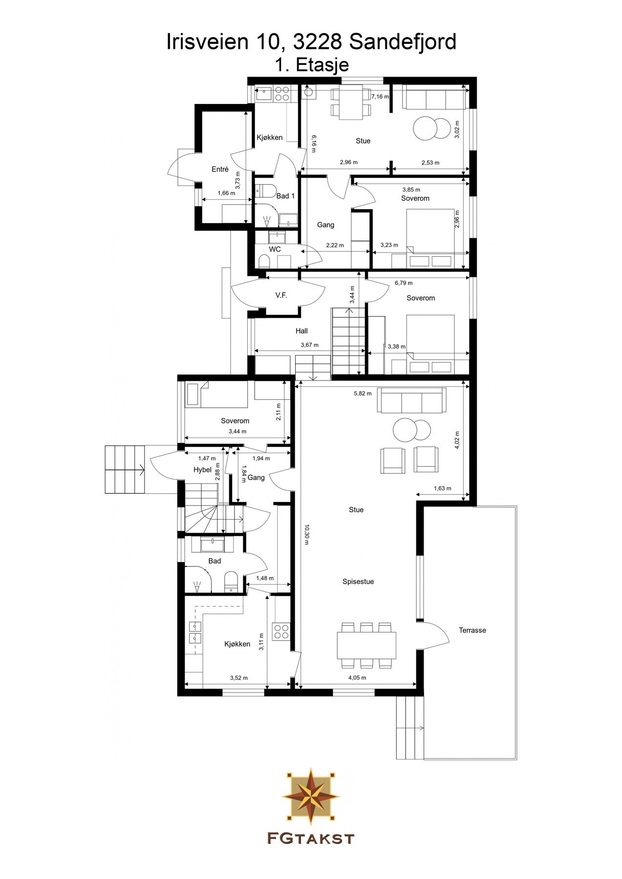 Gjør deg kjent med planløsningen i 1. etasje Galleribilde