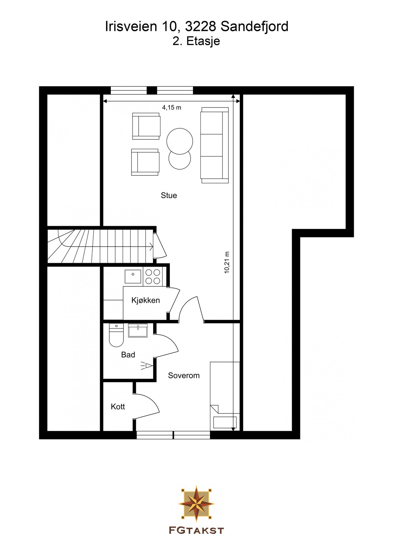 Gjør deg kjent med planløsningen i 2. etasje Galleribilde