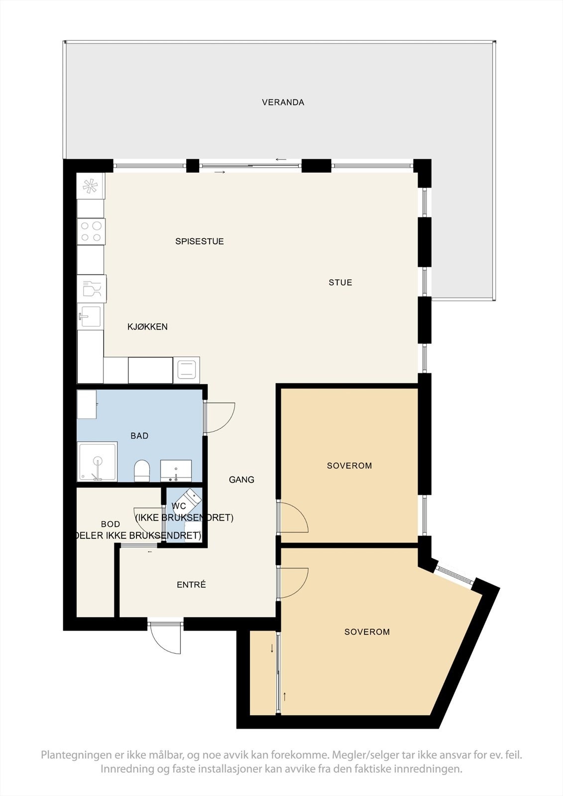 Vi starter først med plantegningen slik at det blir lettere å orientere seg. Galleribilde