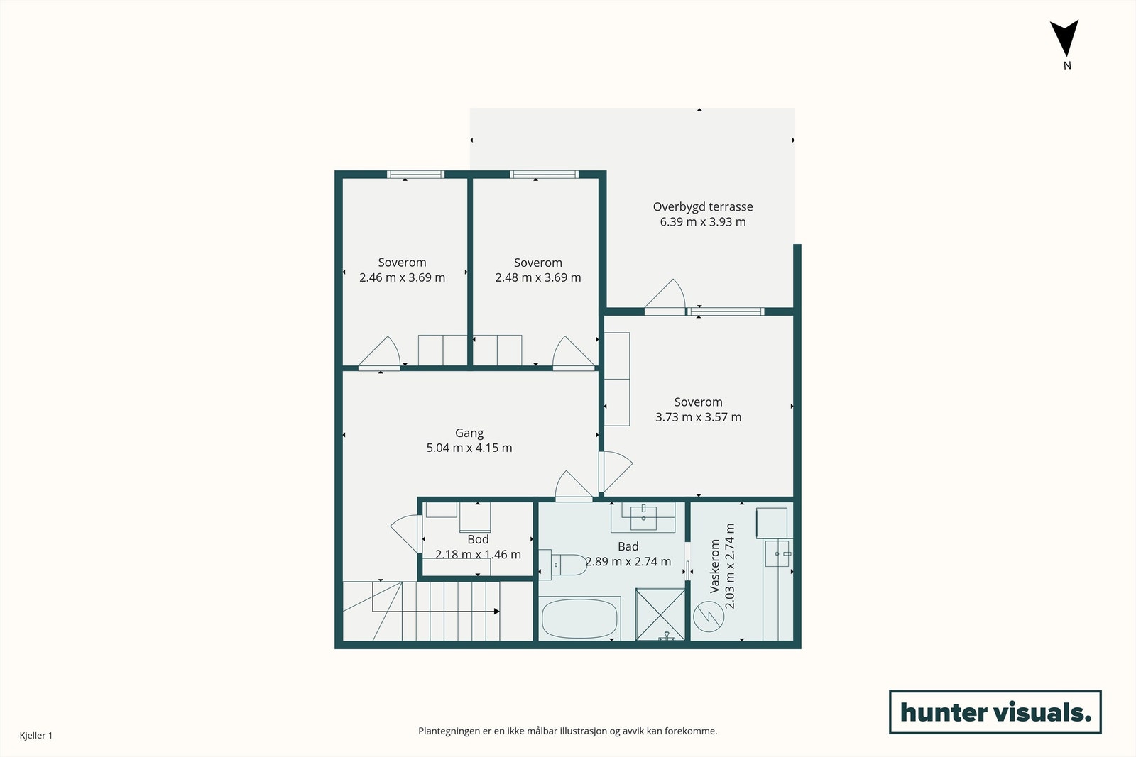 Plantegning underetasje Galleribilde