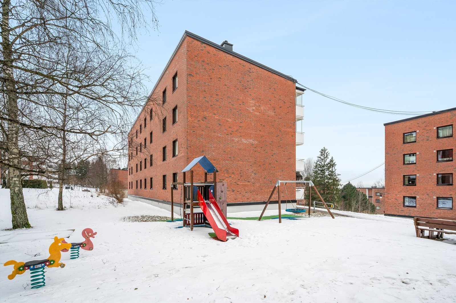 Nabolaget er barnevennlig med flere lekeplasser for de minste. Galleribilde