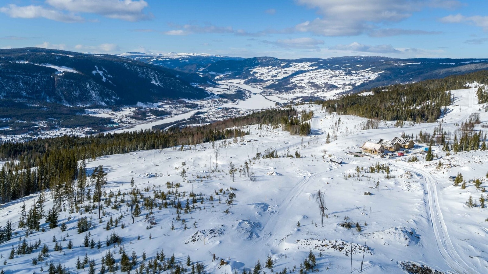 Dronefoto fra tomteområdet Galleribilde