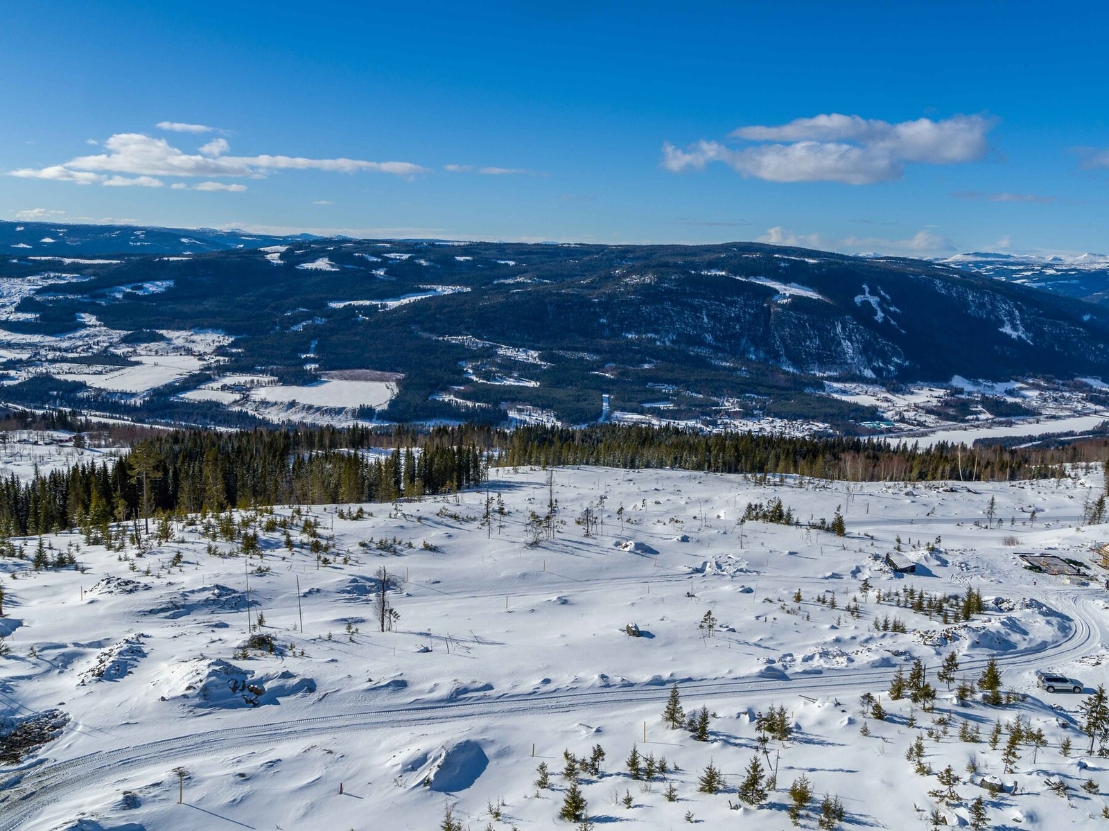 Dronefoto fra tomteområdet Galleribilde