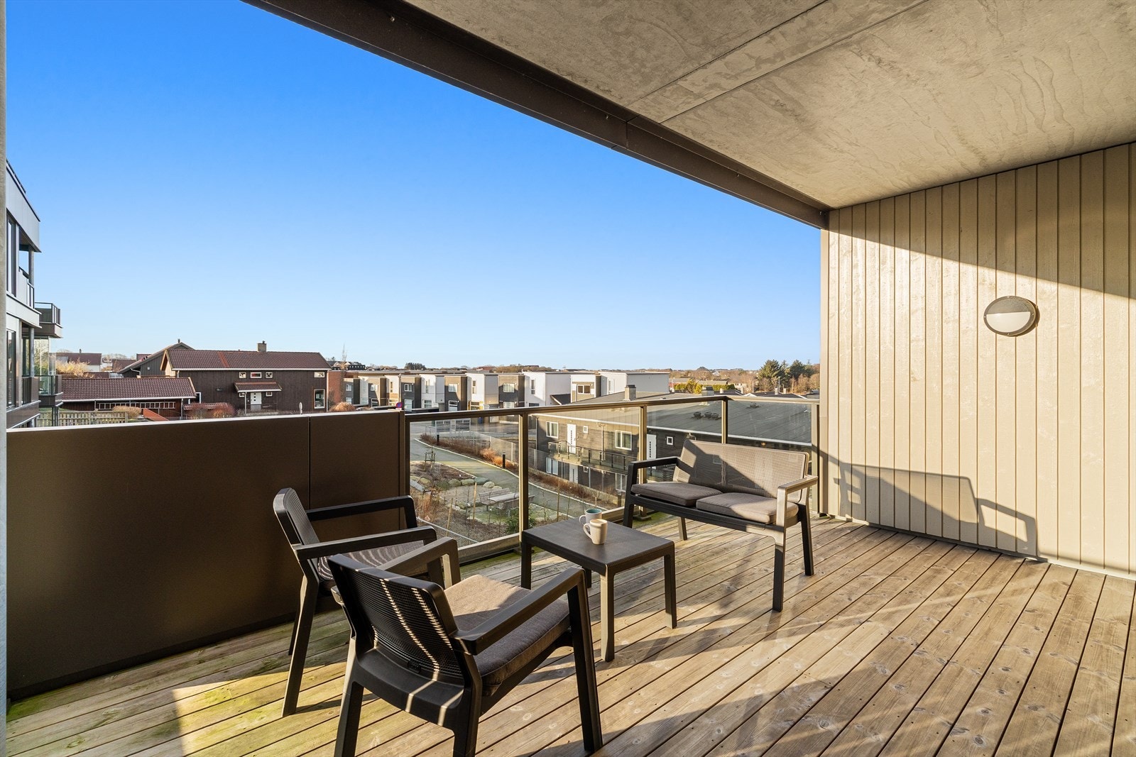 Flott og luftig utsikt fra balkong Galleribilde