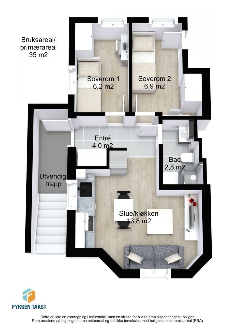 Planskisse Galleribilde