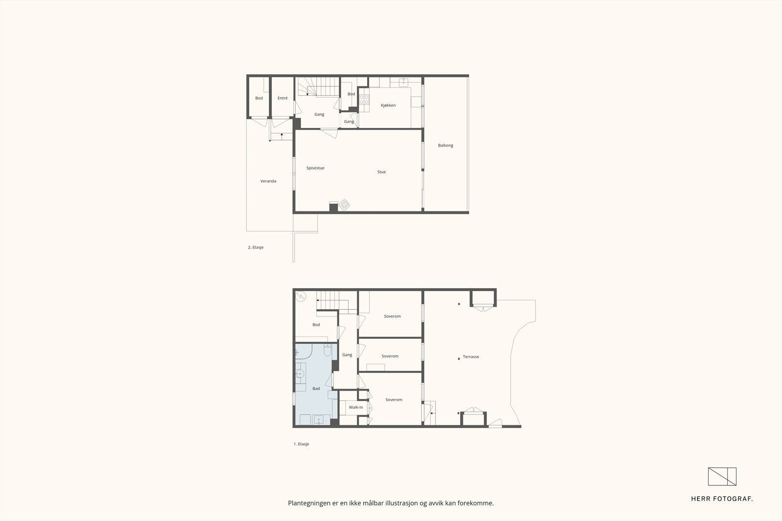 Plantegning for hele boligen Galleribilde