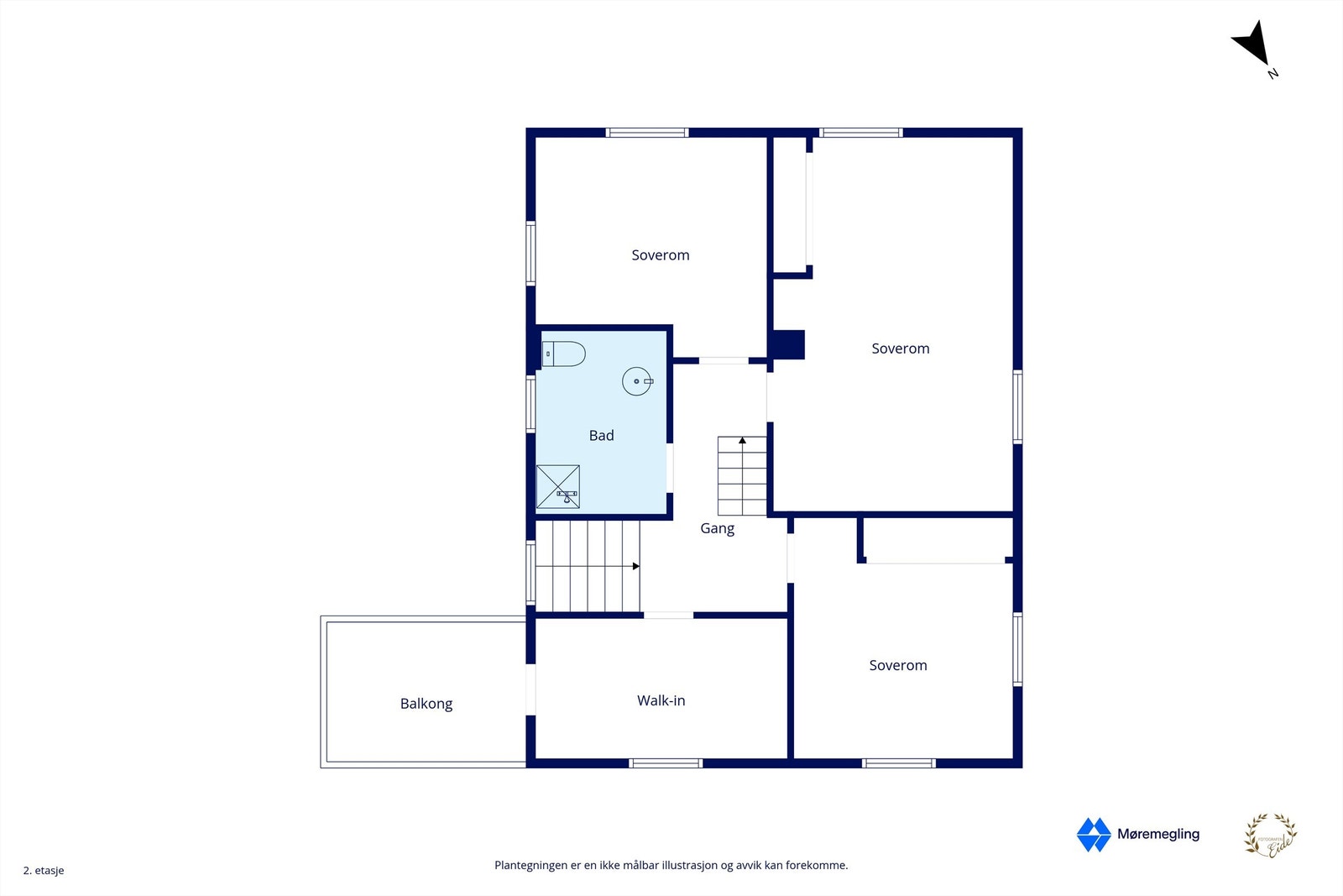 Plantegning loft Galleribilde