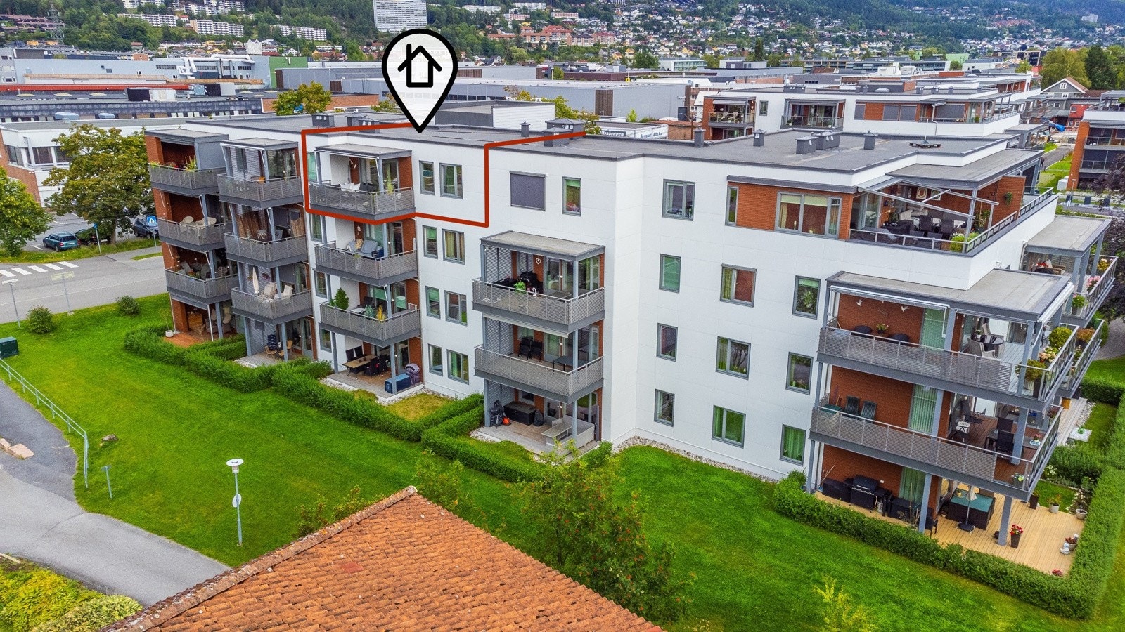 Leilighetens beliggenhet. Galleribilde