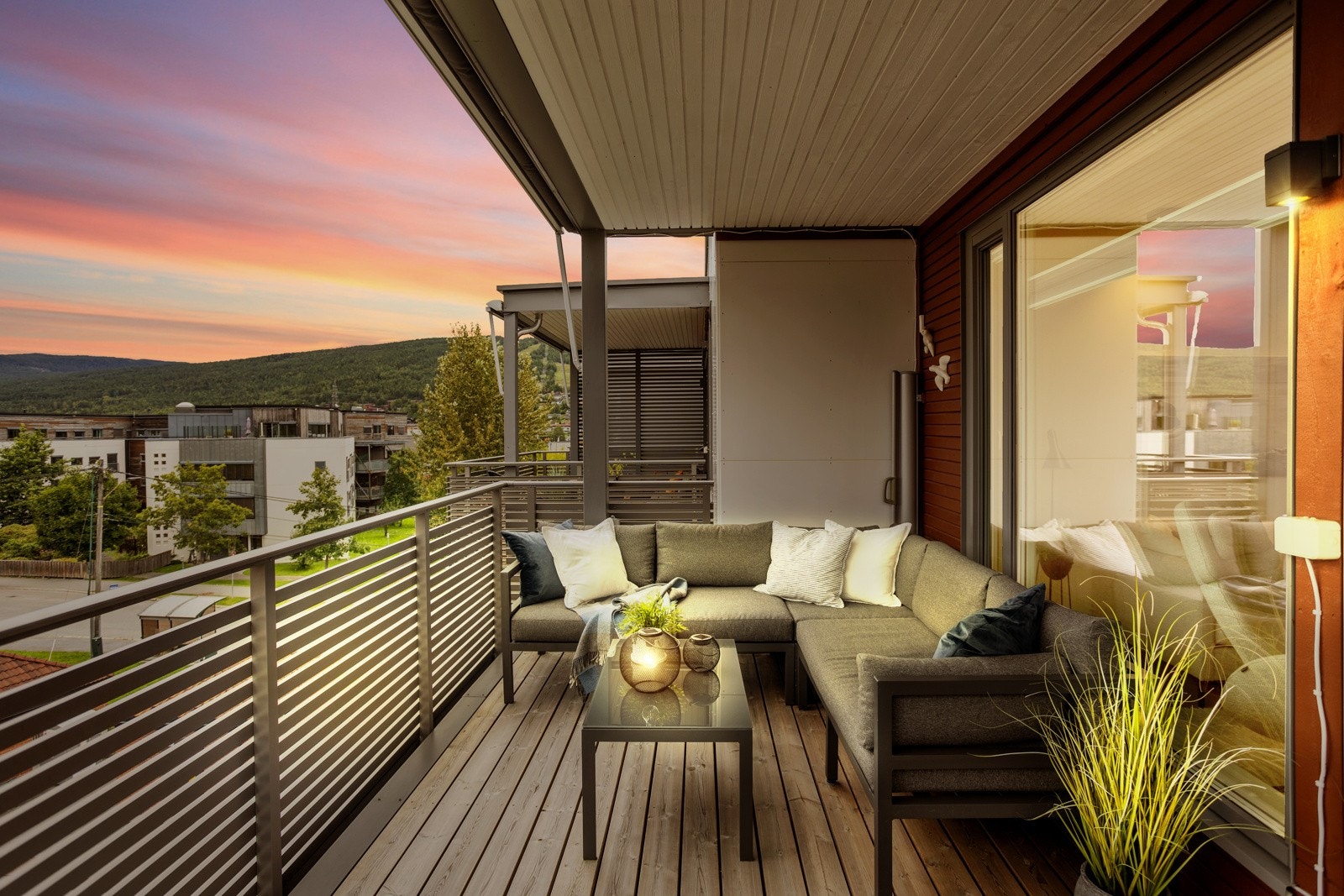 Stemmningsbilde fra balkong. Galleribilde