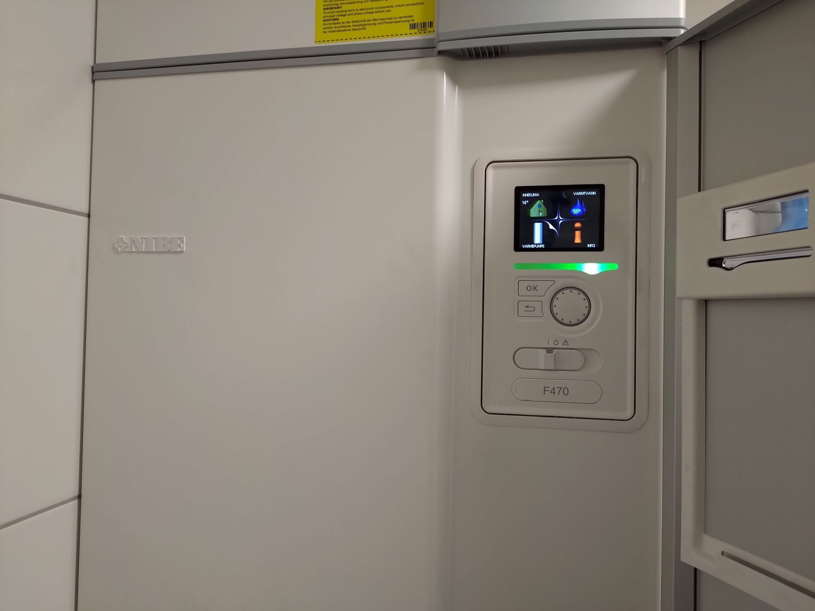 Nibe F470 avtrekksvarmepumpe Galleribilde