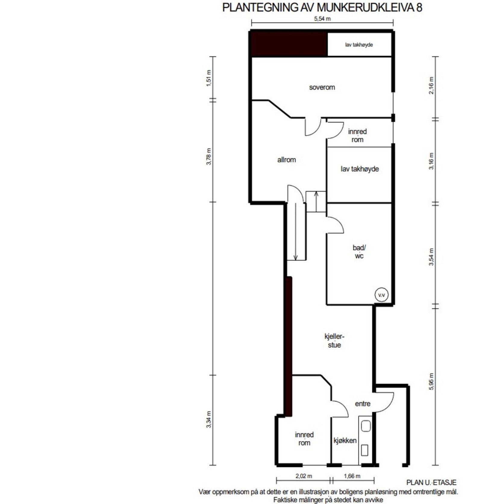 Plantegning underetasje Galleribilde