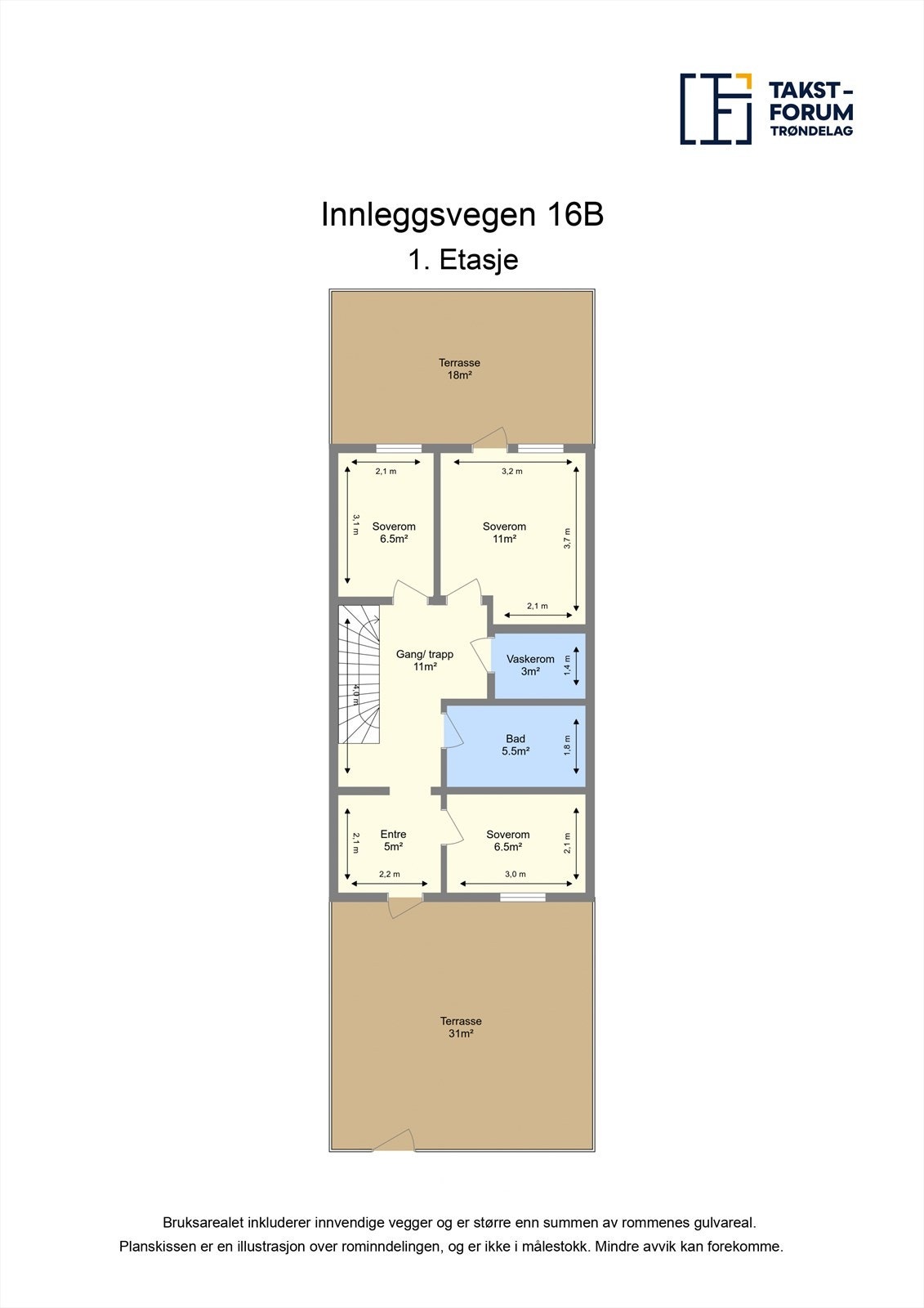 Planskisse 1. etasje. Galleribilde