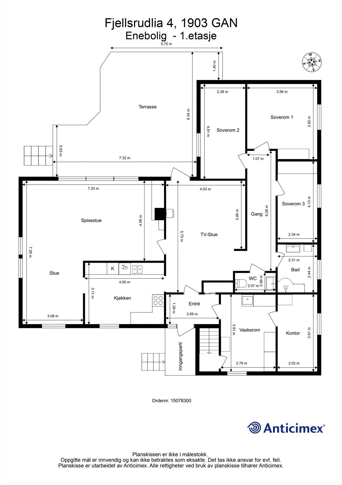 Plantegning 1.etg. Galleribilde